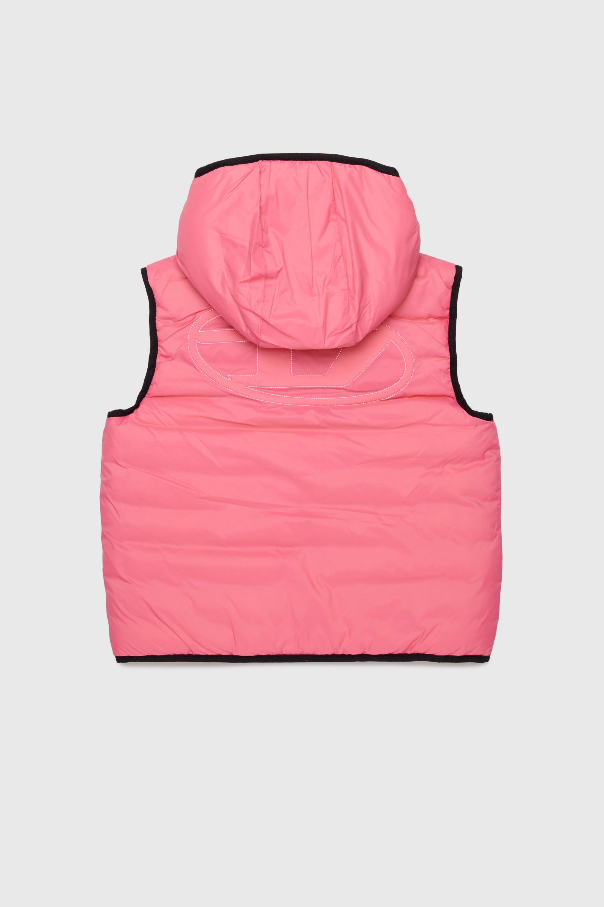 Diesel - JOSIP, Gilet &agrave; capuche en nylon matelass&eacute; Mixte in Rose - 2
