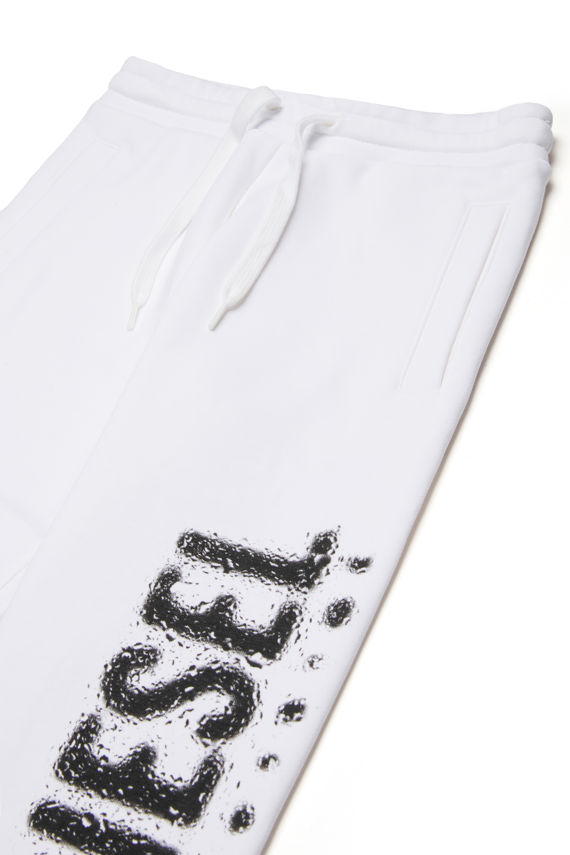 Diesel - PANTLI, Pantalon de jogging en coton avec cordon de serrage Homme in Blanc - 3