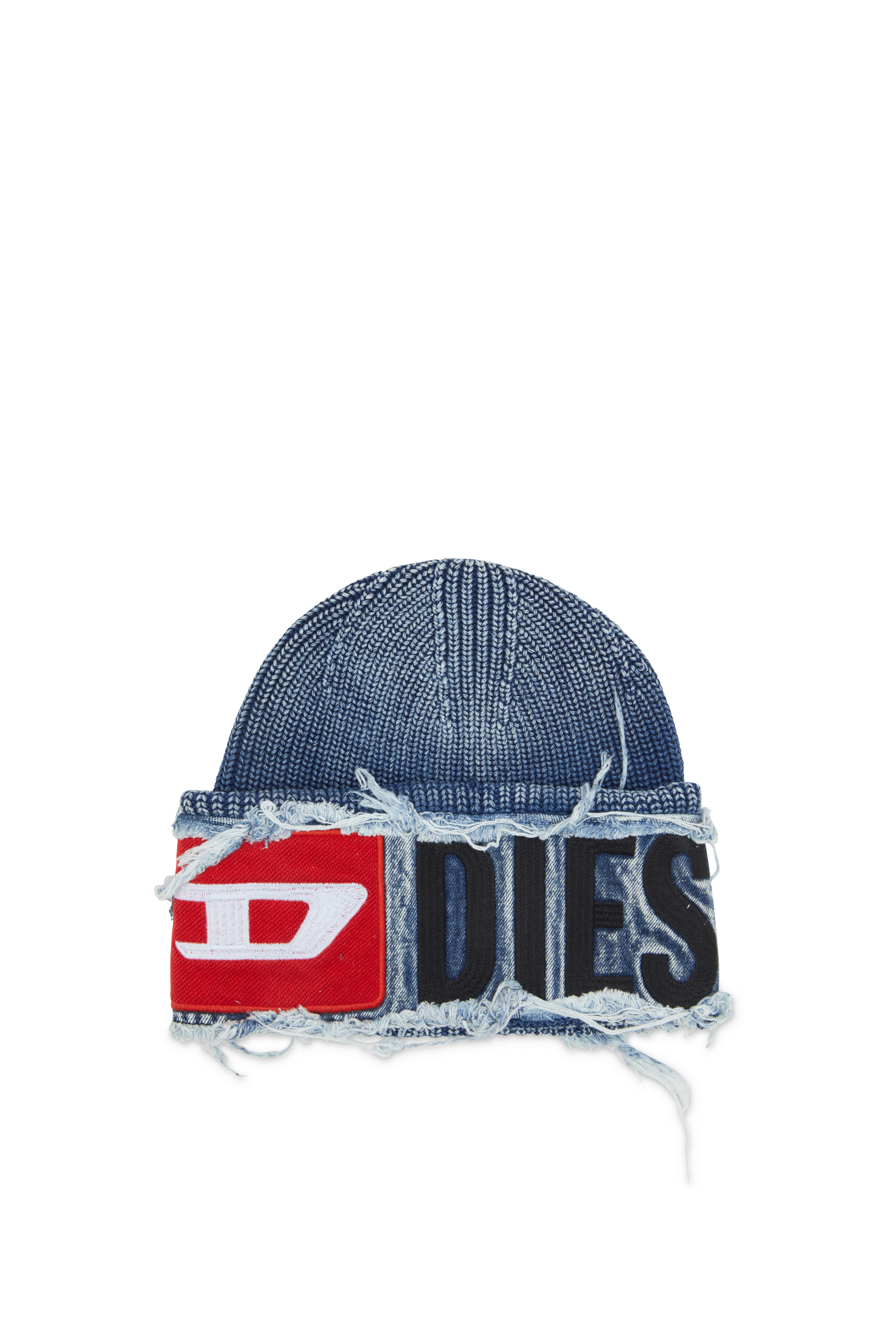 Diesel - K-FROK, Bonnet effet denim avec détail d'empiècement audacieux Mixte in Bleu - 1