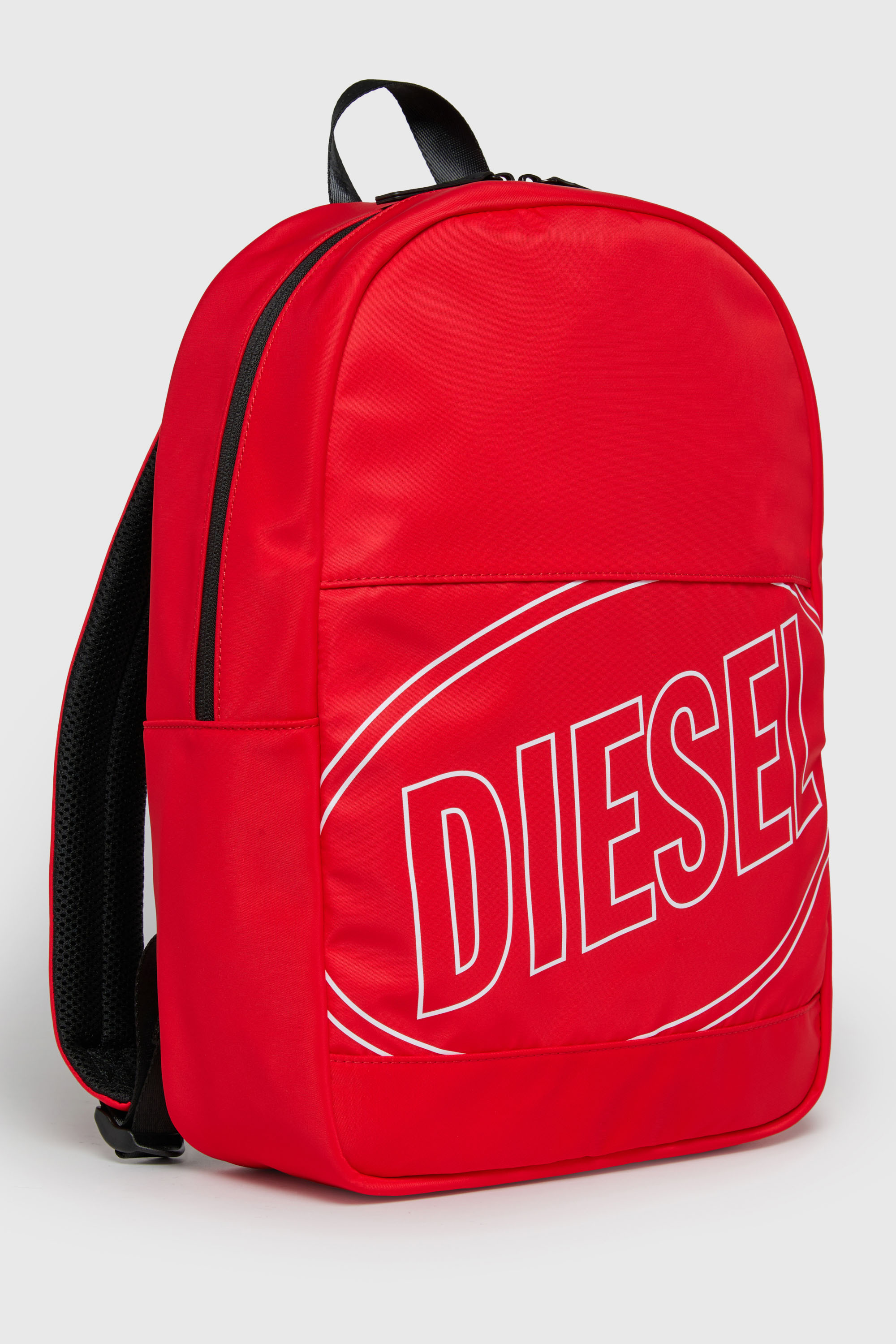 Diesel - WCIRCLE, WCIRCLE - Sac &agrave; dos en nylon avec logo imprim&eacute; Homme in Rouge - 3