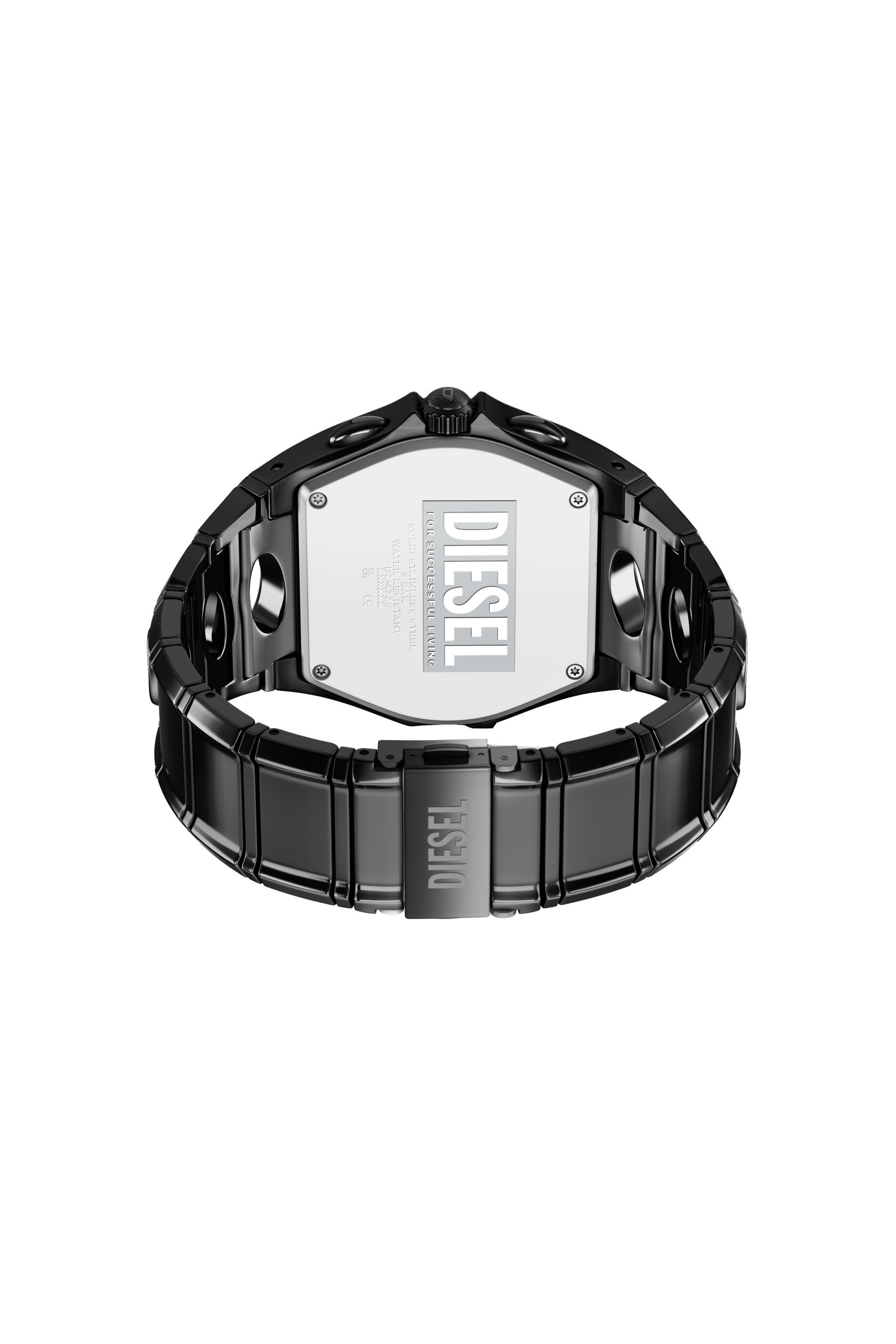 Diesel - DZ4726 WATCH, Montre D-Curve en acier inoxydable finition gunmetal Homme in Noir - 4