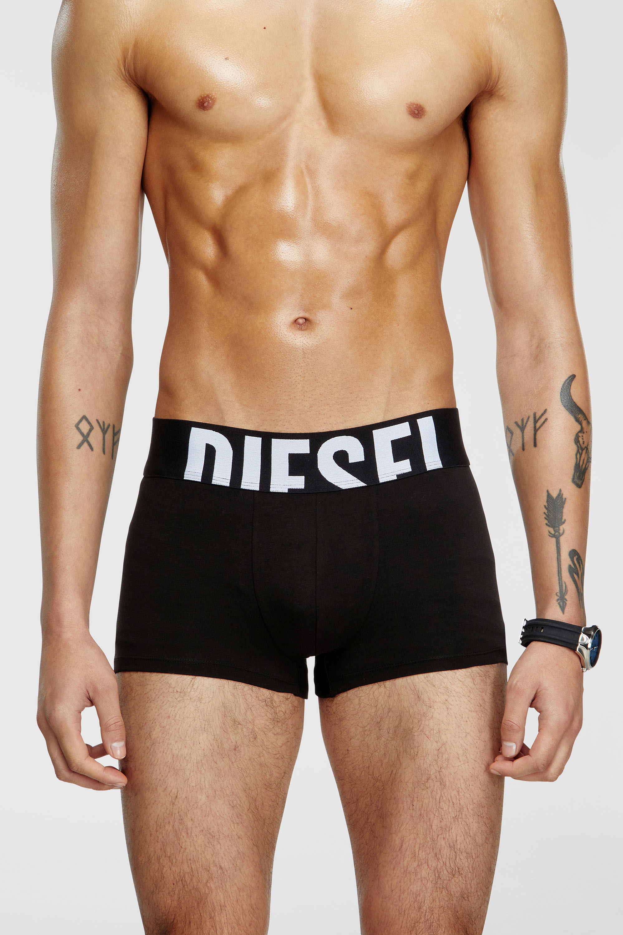 Diesel - UMBX-DAMIENTHREEPACK-5.5EL, Man's Three-pack boxer briefs in stretch cotton in Black - 2