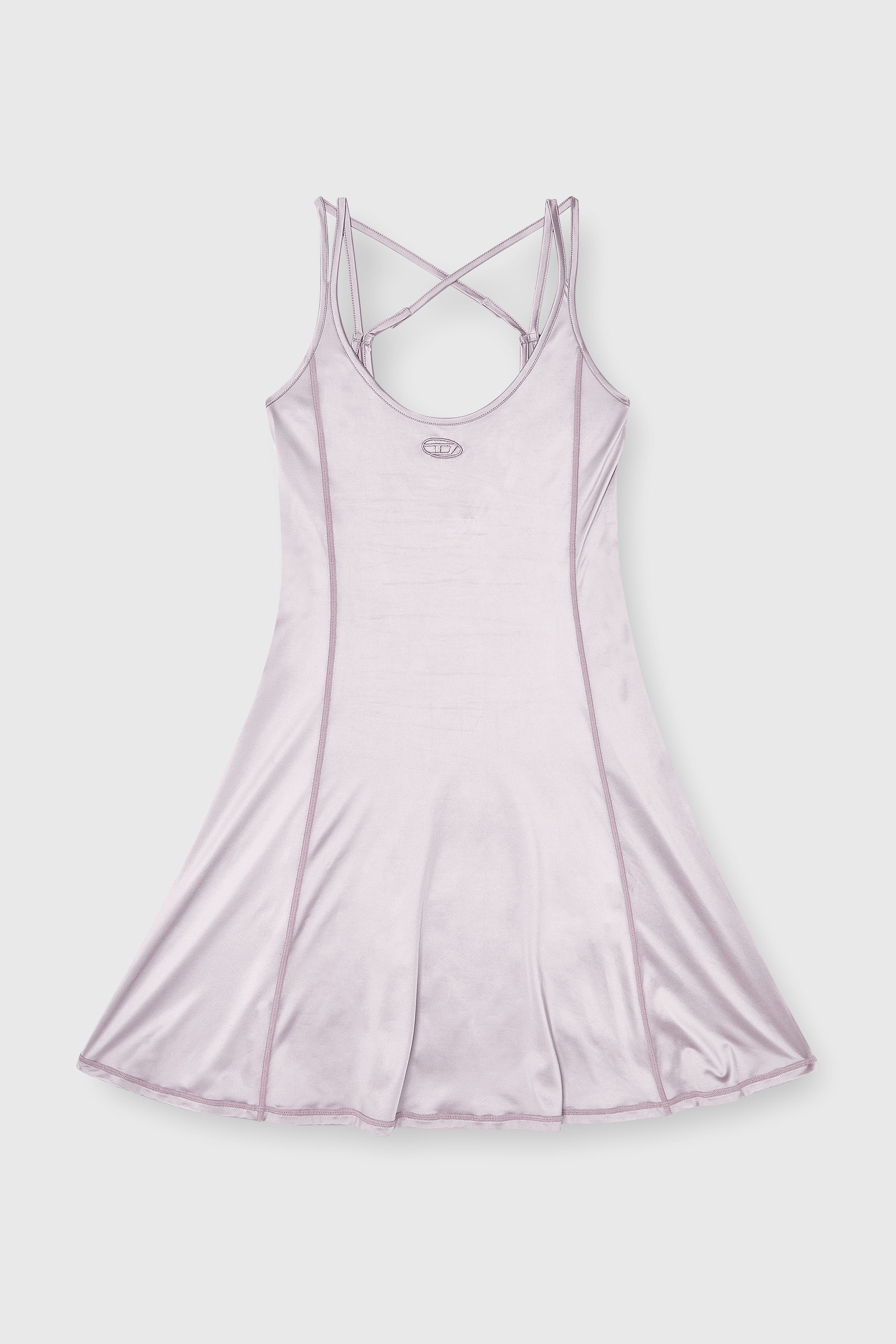 Diesel - D-IMMY, Robe fluide &agrave; fines bretelles doubles Femme in Violet - 1