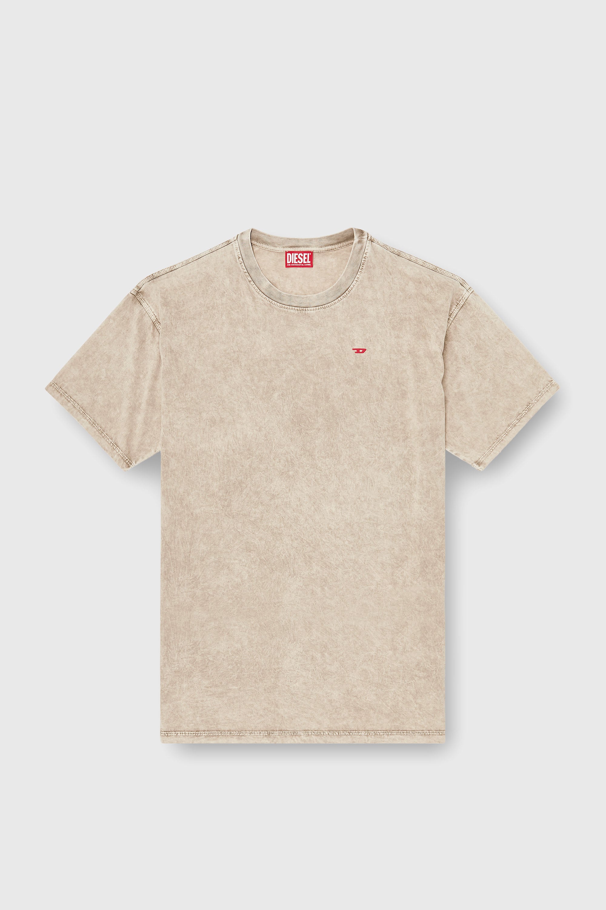 Diesel - T-BOXT-AA14, T-shirt en coton avec effet trait&eacute; Homme in Beige - 2
