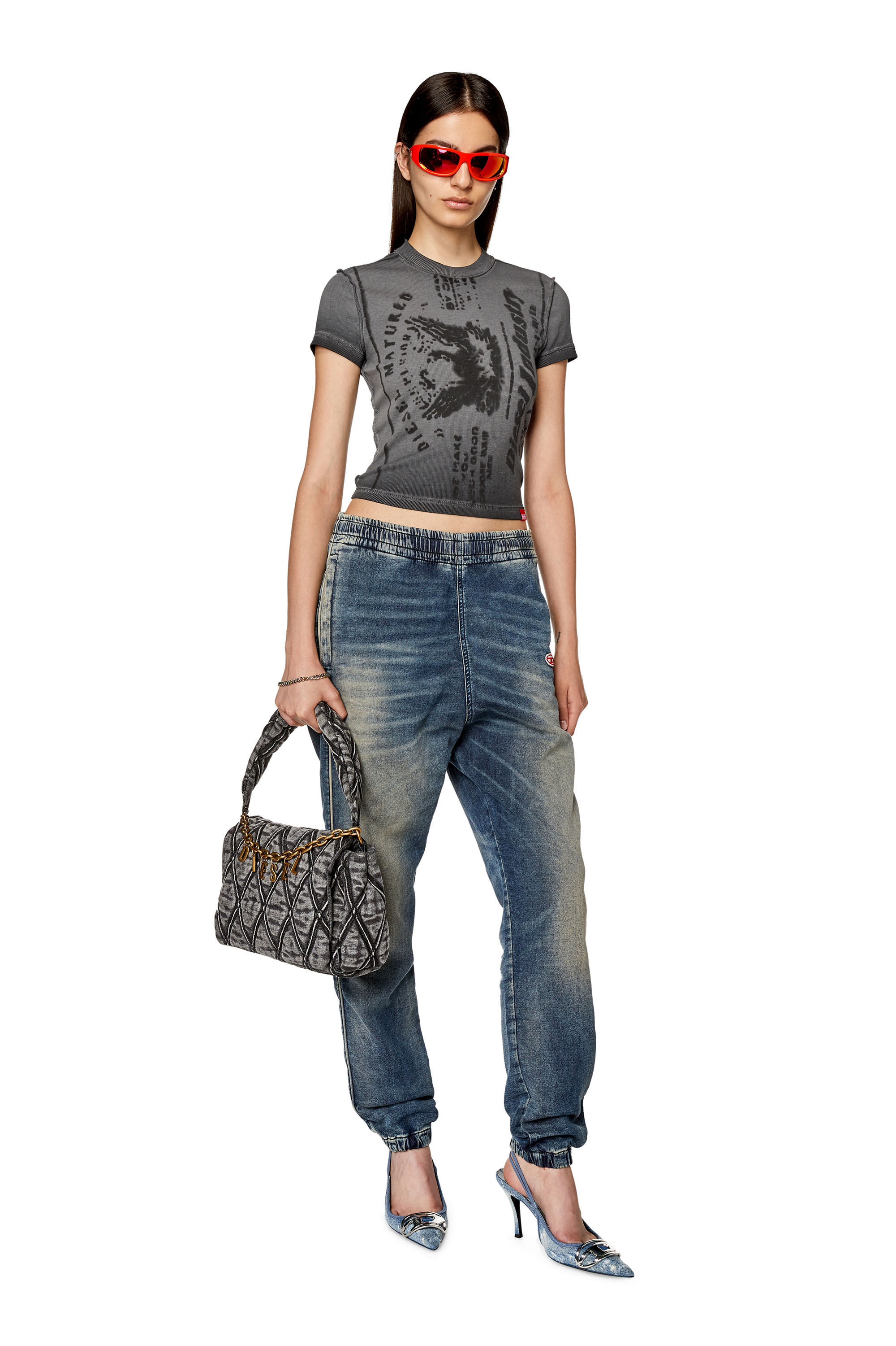 Diesel - Tapered D-Lab Track Denim 068FN, Dark Blue - Image 1
