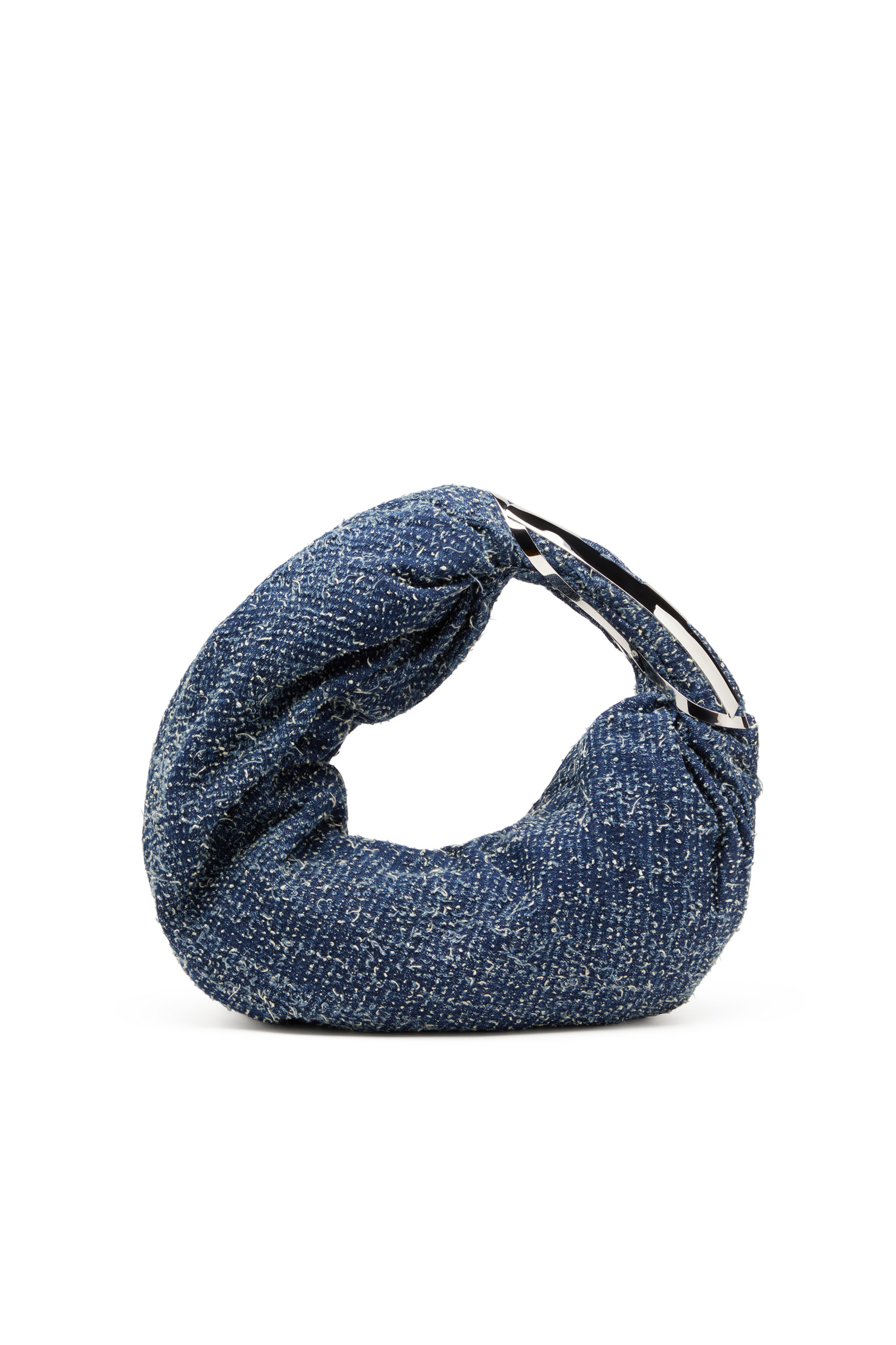 Diesel - GRAB-D HOBO S, Grab-D S-Sac hobo en denim bouclé Femme in Bleu - 2