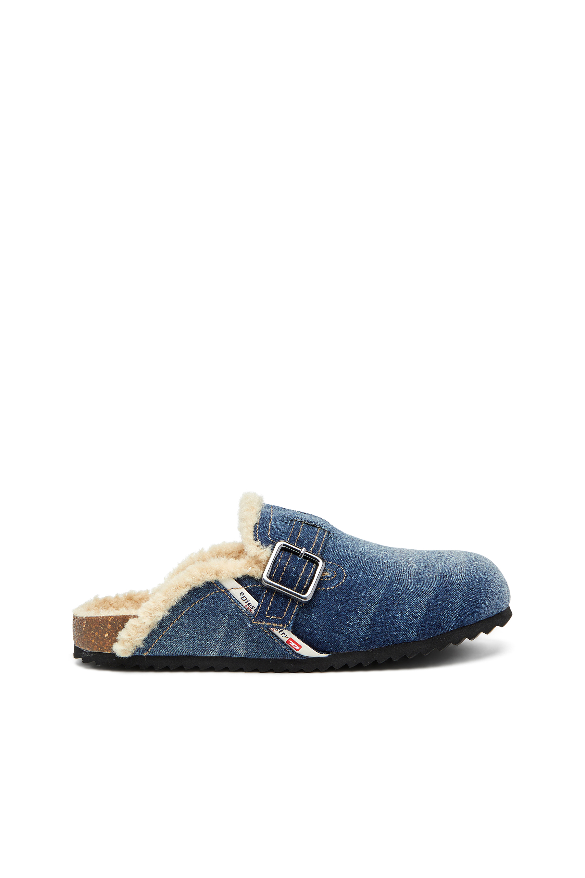 Diesel - D-WOODSTOCK X, D-Woodstock-Mules en denim avec doublure duveteuse Homme in Bleu - 1