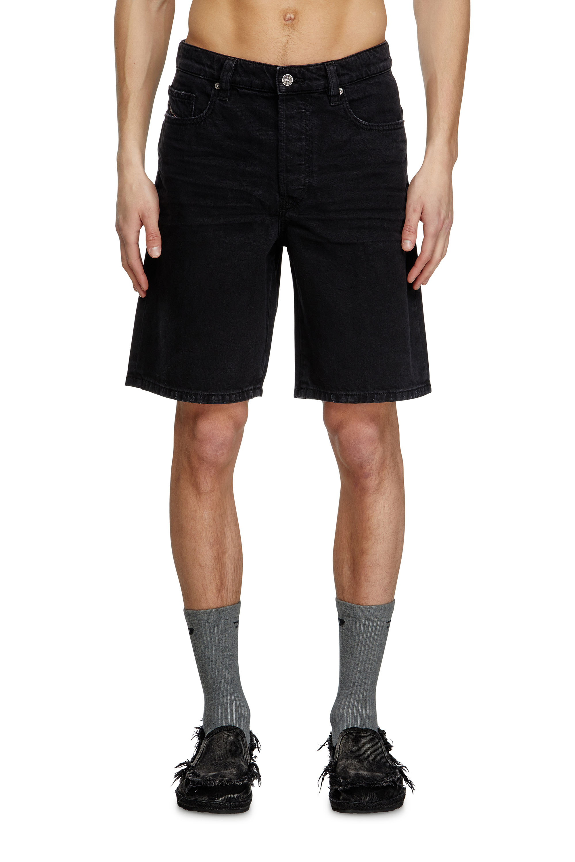 Diesel - REGULAR-SHORT, Short en denim Homme in Noir - 3
