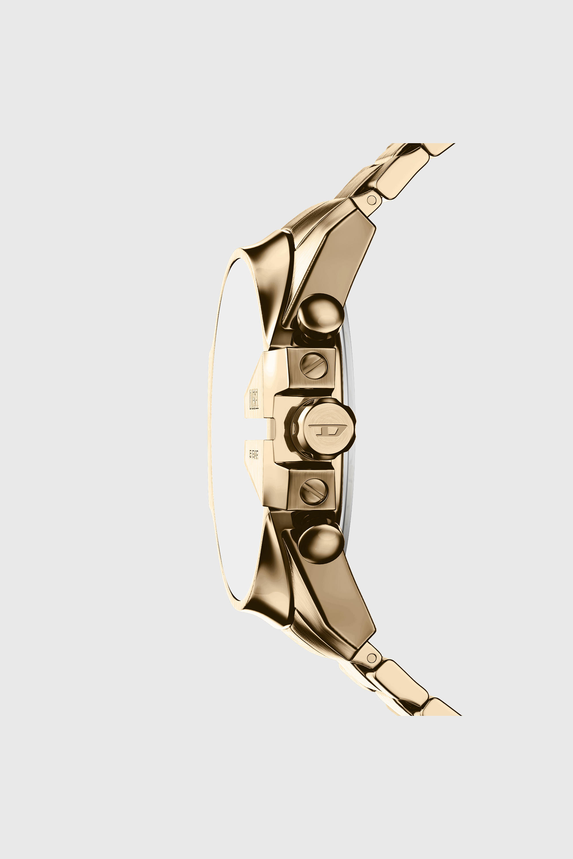 Diesel - DZ4736 WATCH, Montre Mega Chief Slim en acier inoxydable finition or vieilli Homme in Dor&eacute; - 2