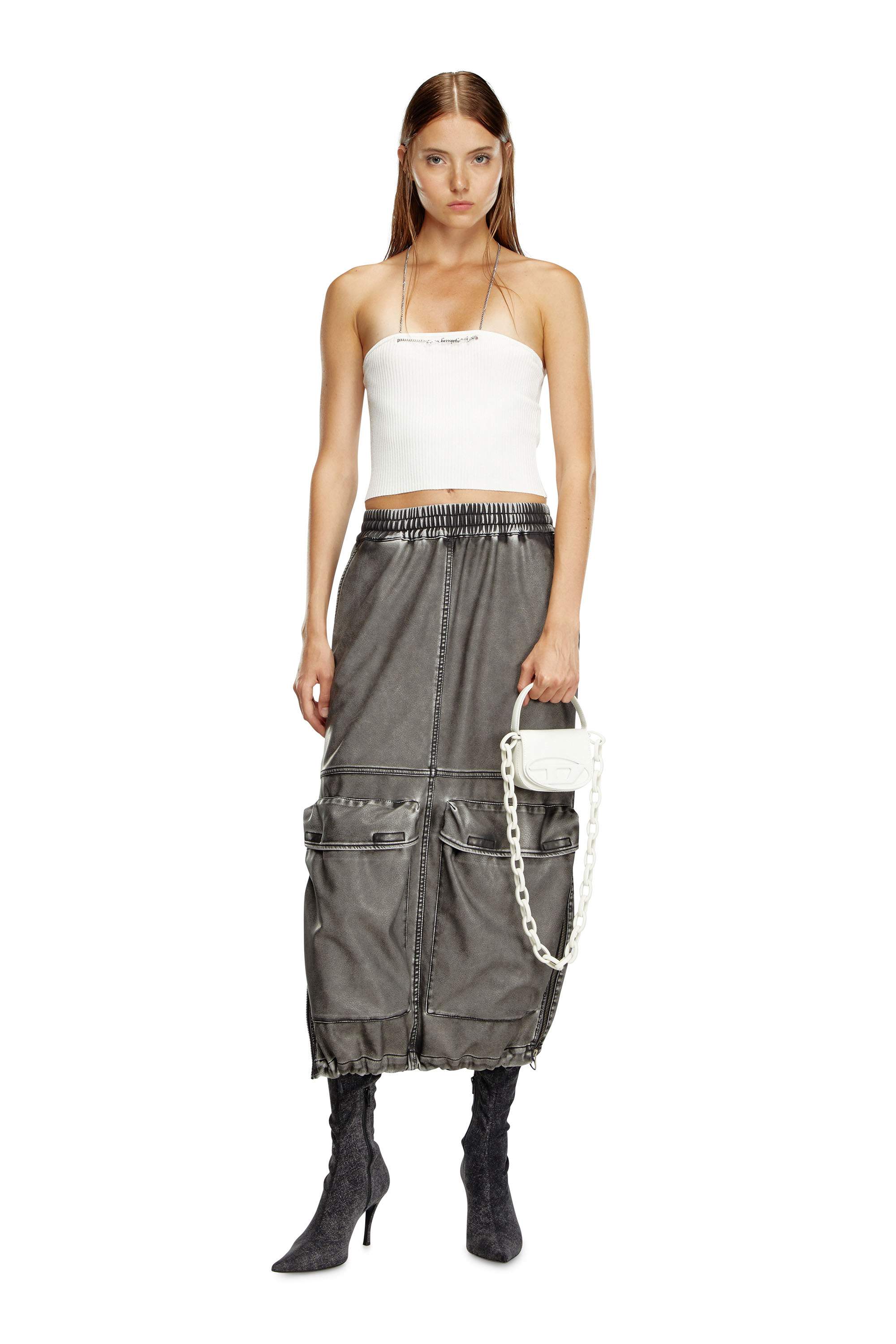 Diesel - 1DR XS, Woman's 1DR Xs-Iconic mini bag in matte leather in White - 1