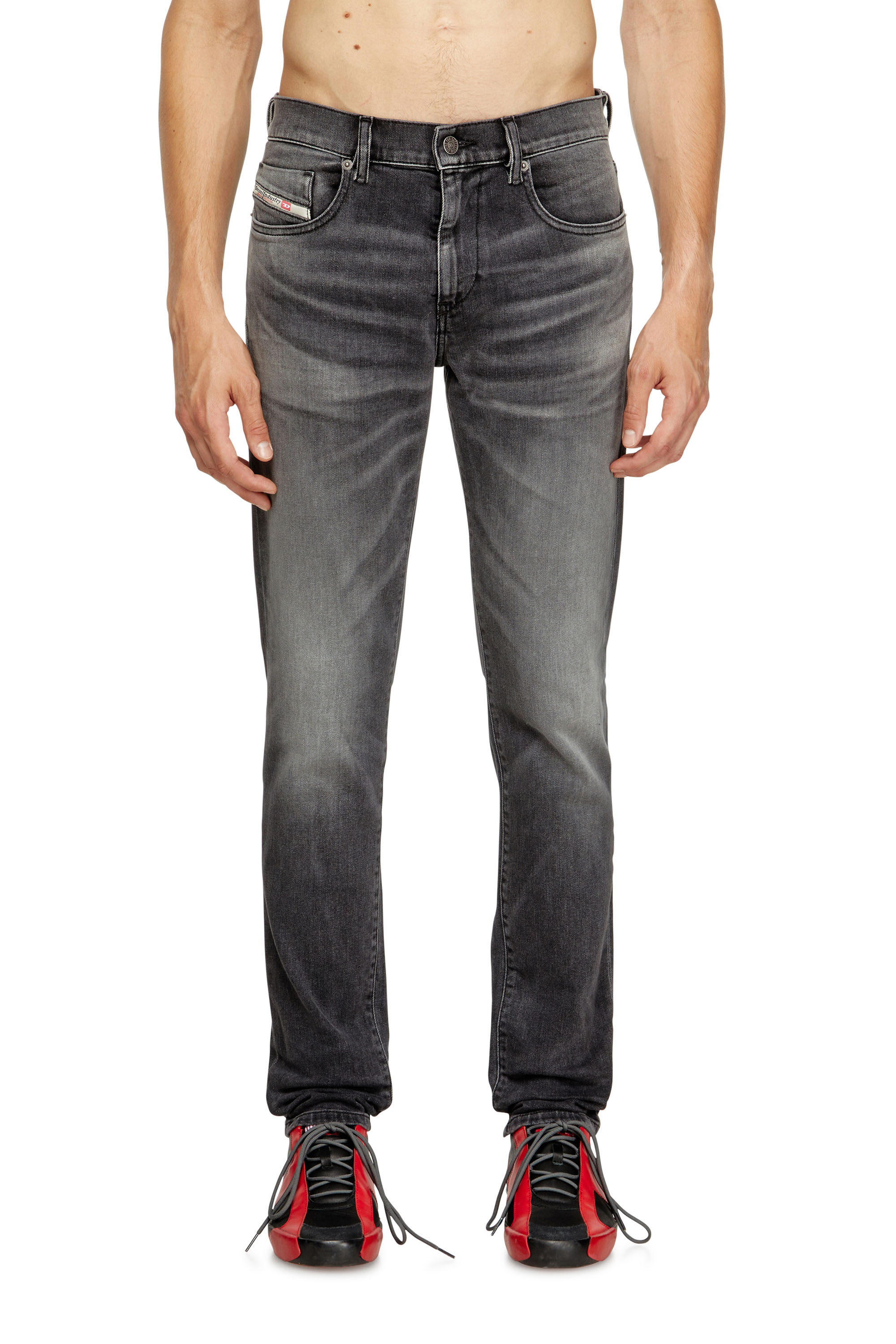 Diesel - Slim Jeans 2019 D-Strukt 09J52 Homme, Noir/Gris foncé - Image 1