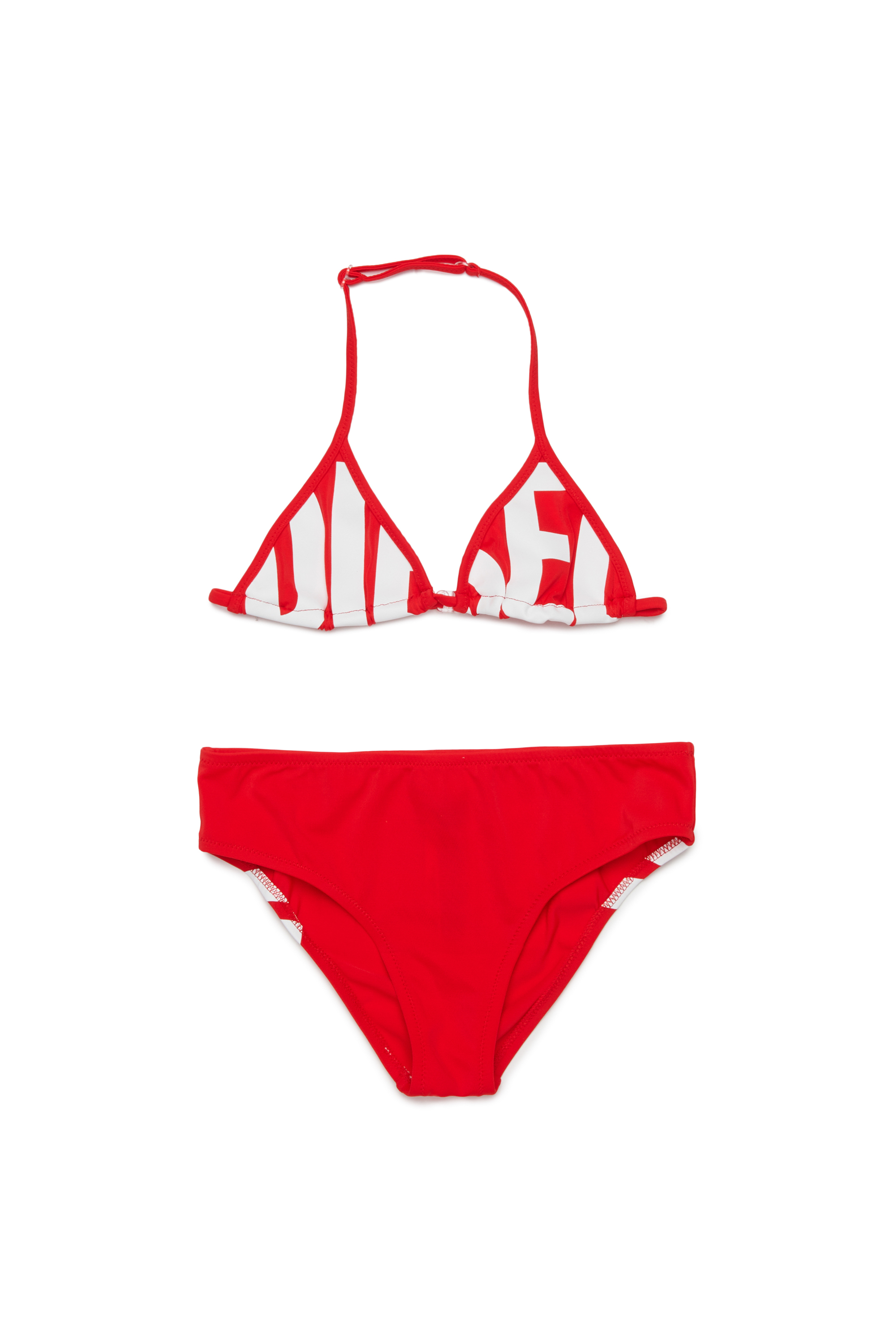 Diesel - MIDDY, Bikini de couleur unie avec maxi logo Femme in Rouge - 1