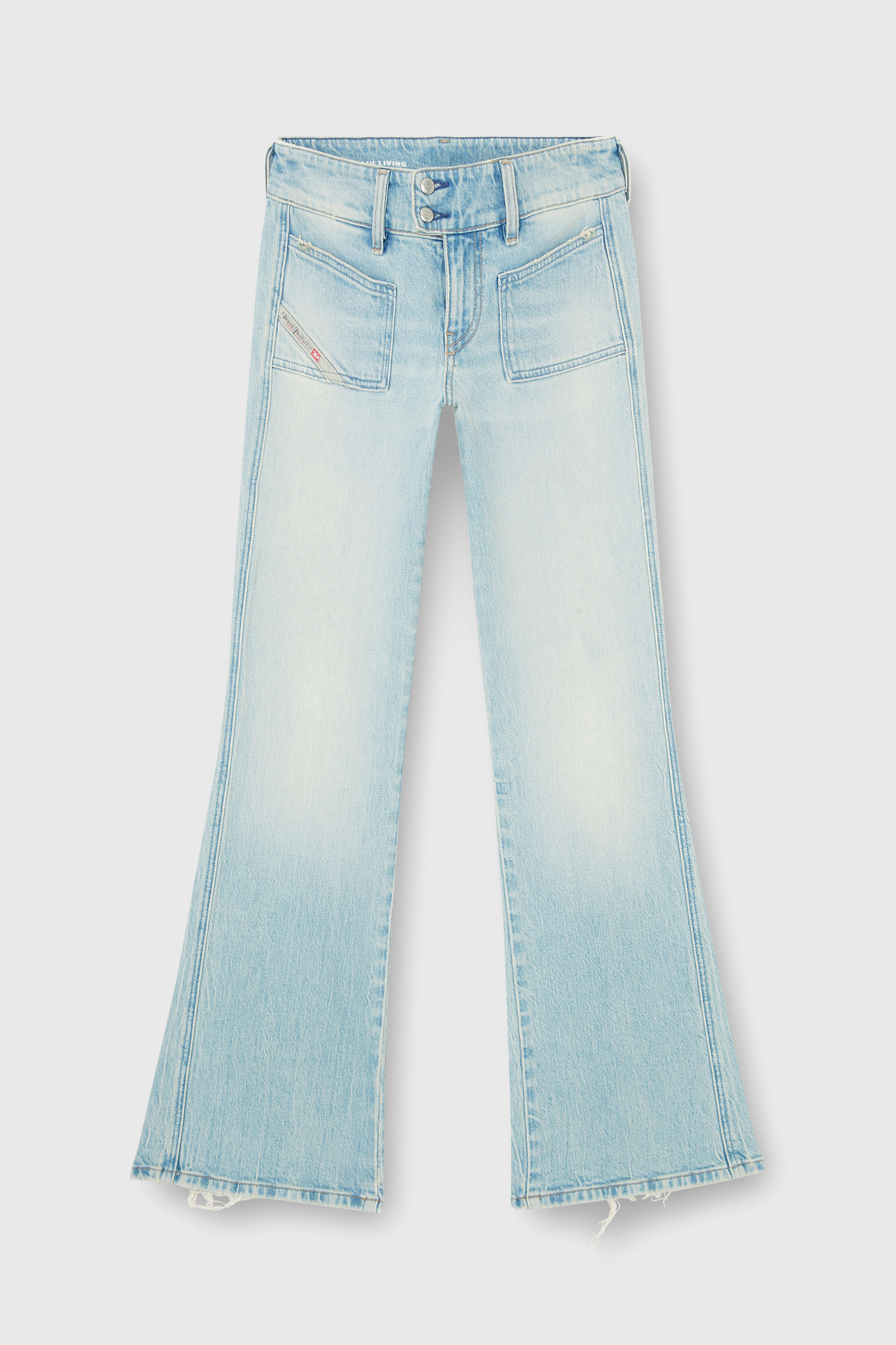 Diesel - Bootcut Jeans D-Hush 0KBBX Femme, Bleu Clair - Image 6