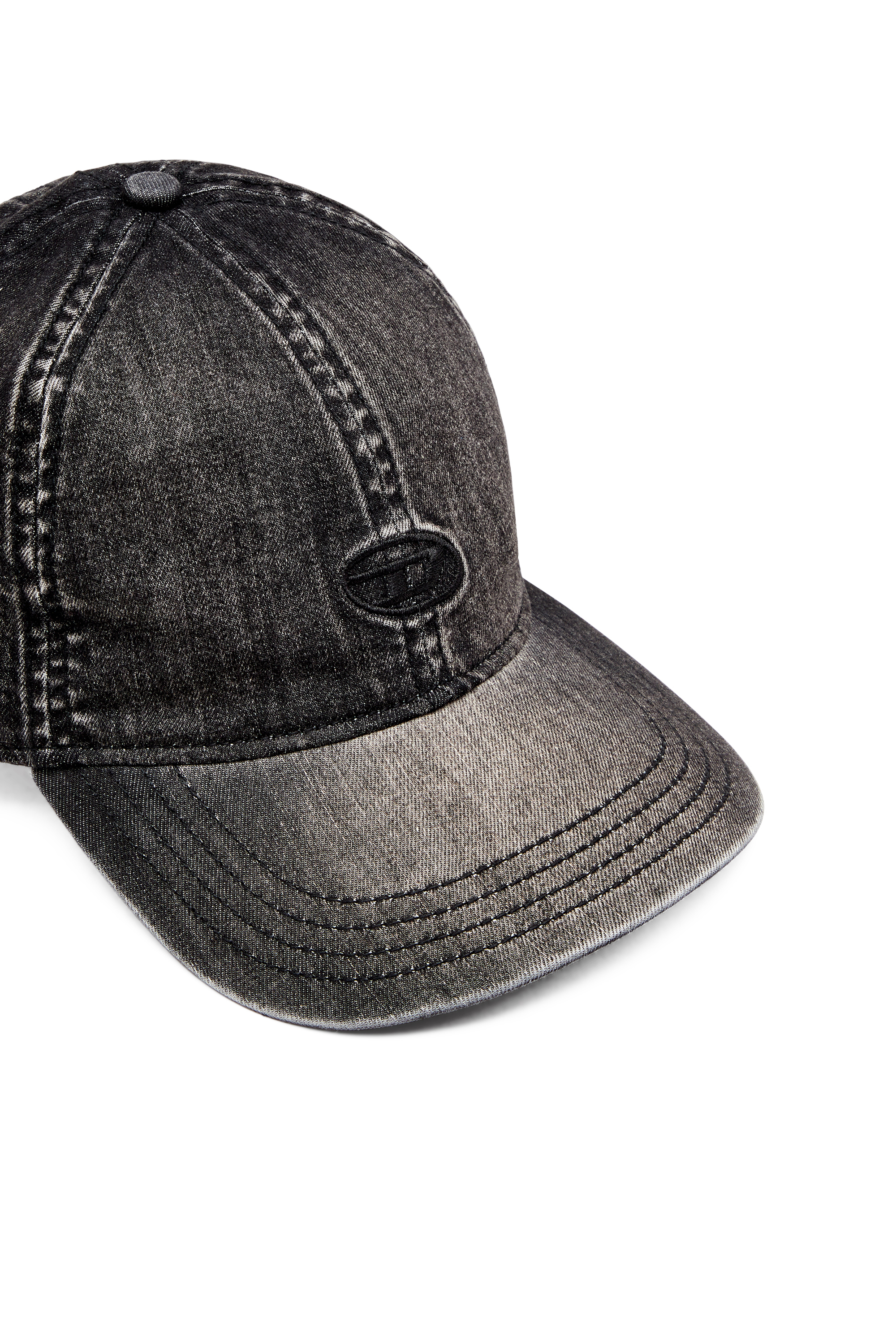 Diesel - C-GABLE-BLACK, Casquette en denim stretch noir clair Homme in Noir - 3