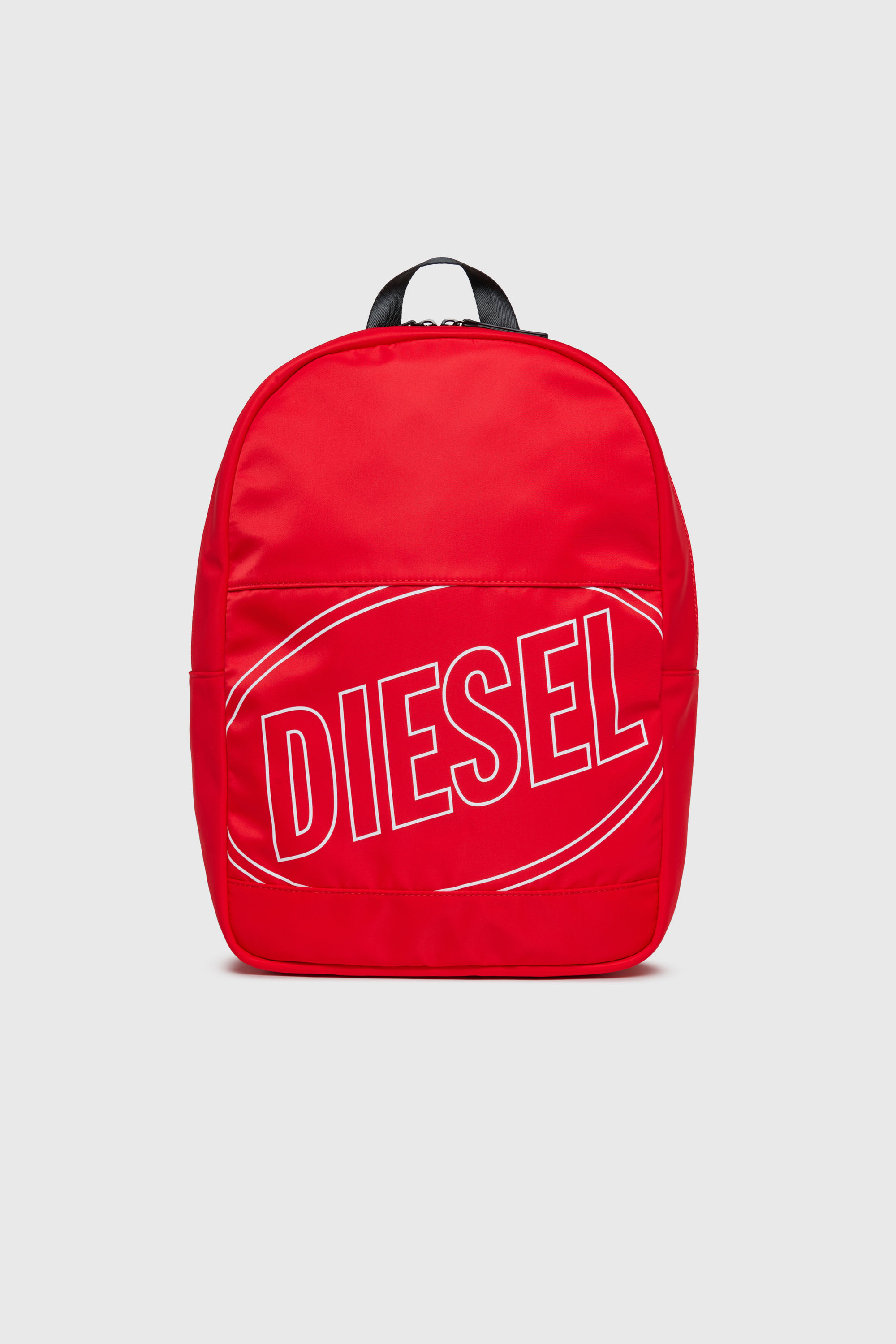 Diesel - WCIRCLE, WCIRCLE - Sac &agrave; dos en nylon avec logo imprim&eacute; Homme in Rouge - 1