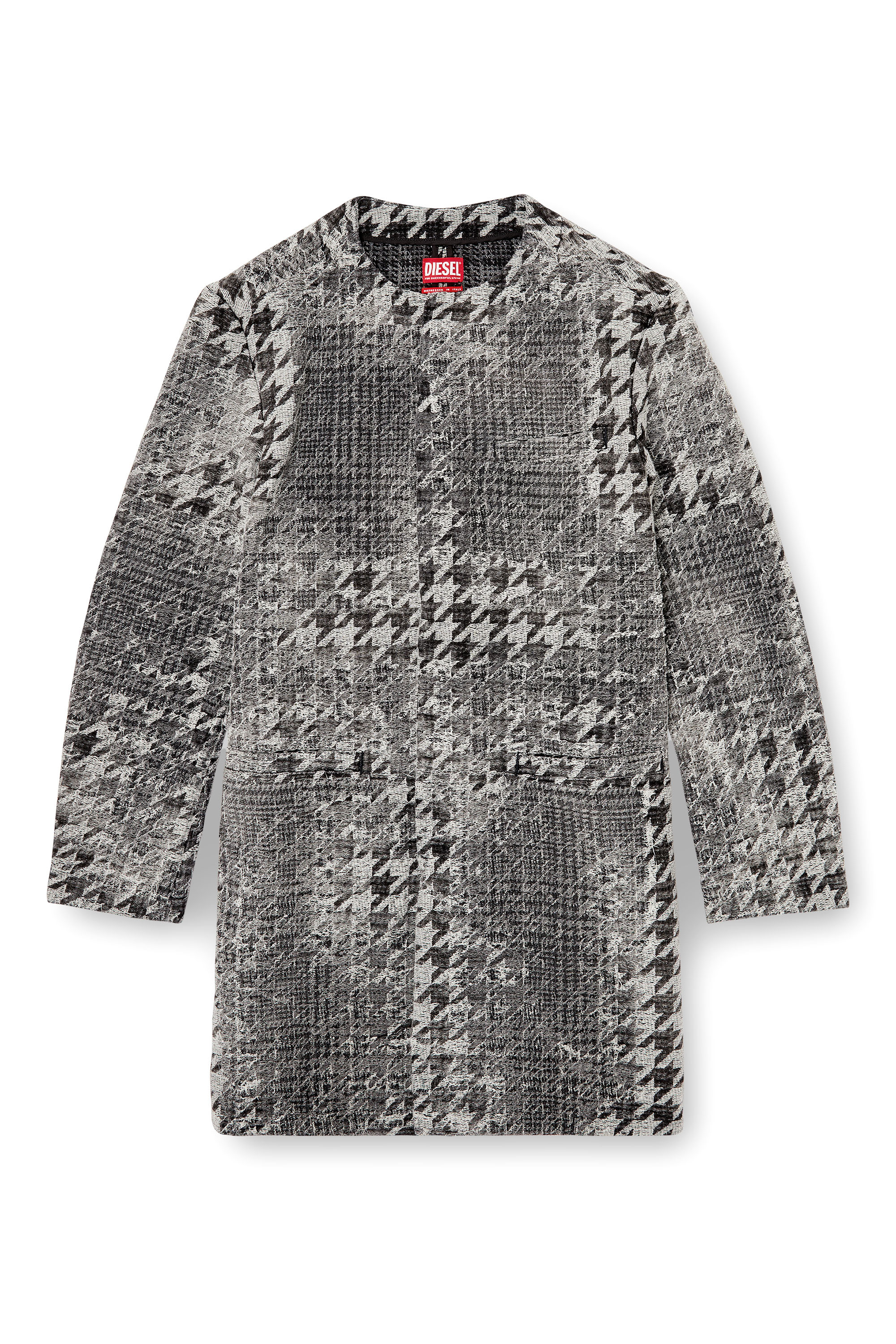 Diesel - D-LOT-FSH, Manteau en denim jacquard motif Prince-de-Galles Mixte in Polychrome - 4