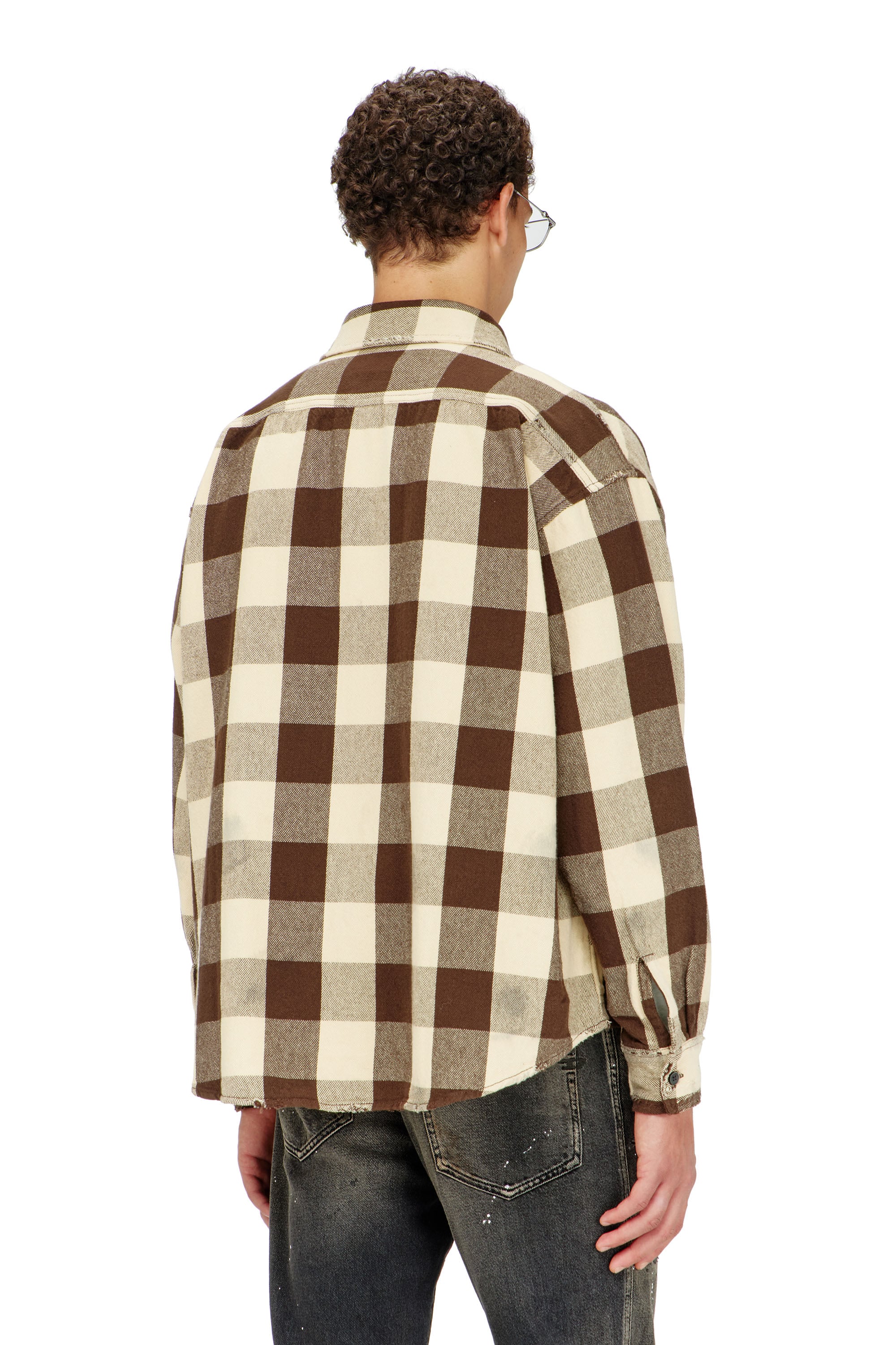 Diesel - S-DRUM, Chemise &agrave; carreaux effet us&eacute; Homme in ToBeDefined - 4