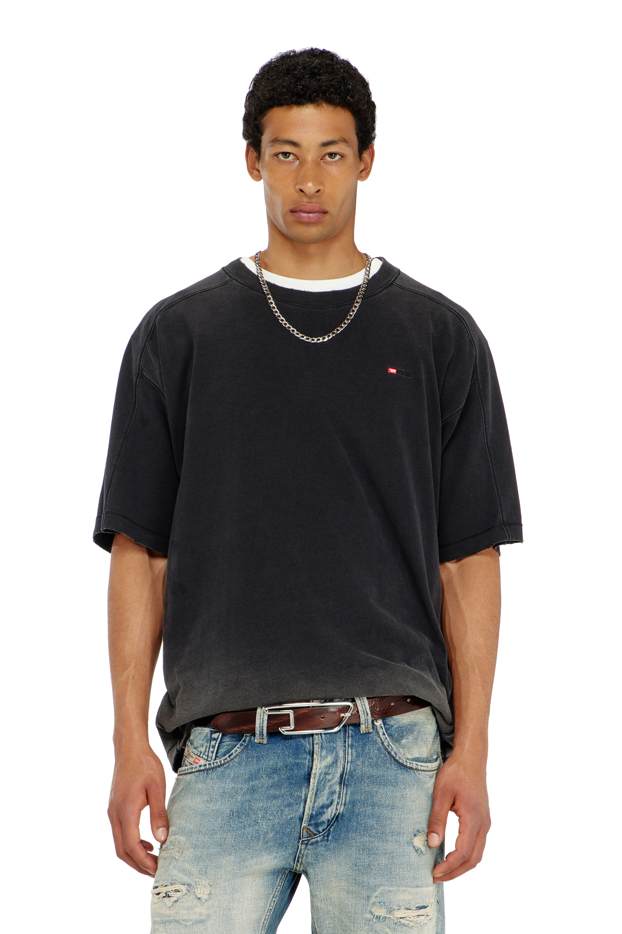 Diesel - T-CROX, T-shirt en coton &agrave; effet d&eacute;grad&eacute; Homme in ToBeDefined - 3