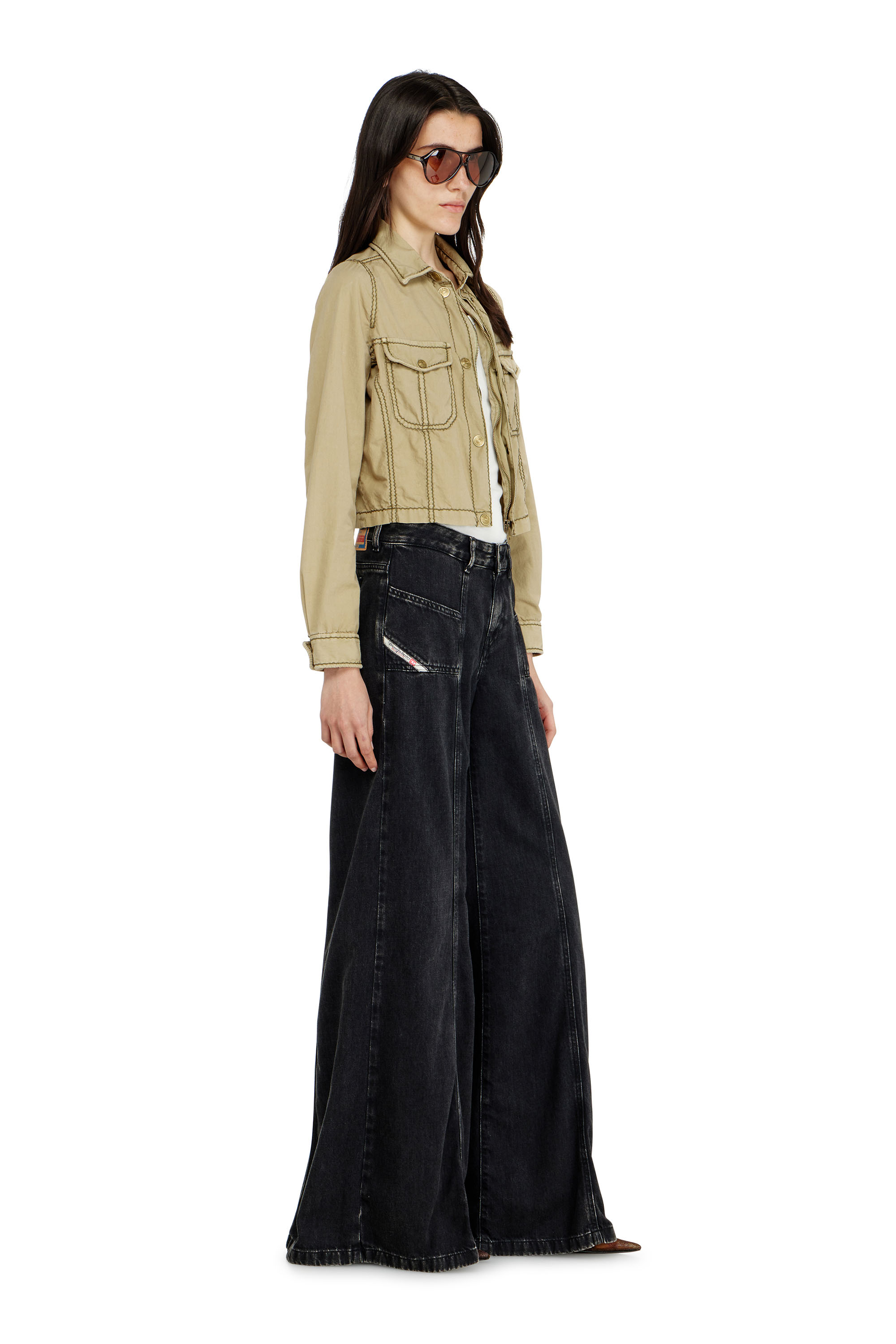 Diesel - Flare Jeans D-Akii 068HN Femme, Noir/Gris fonc&eacute; - Image 2