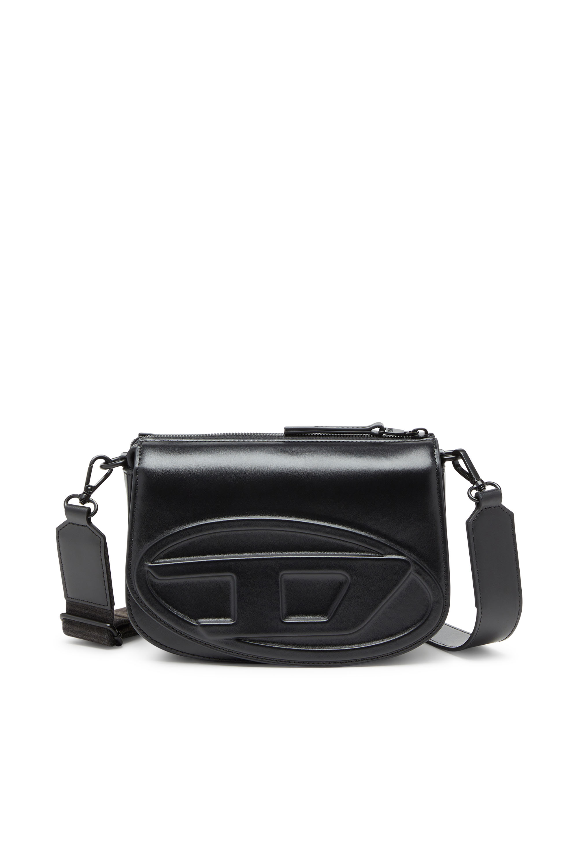 Diesel - 1DR CAMERA BAG, Unisex's 1DR-Camera bag in premium leather in Black - 1