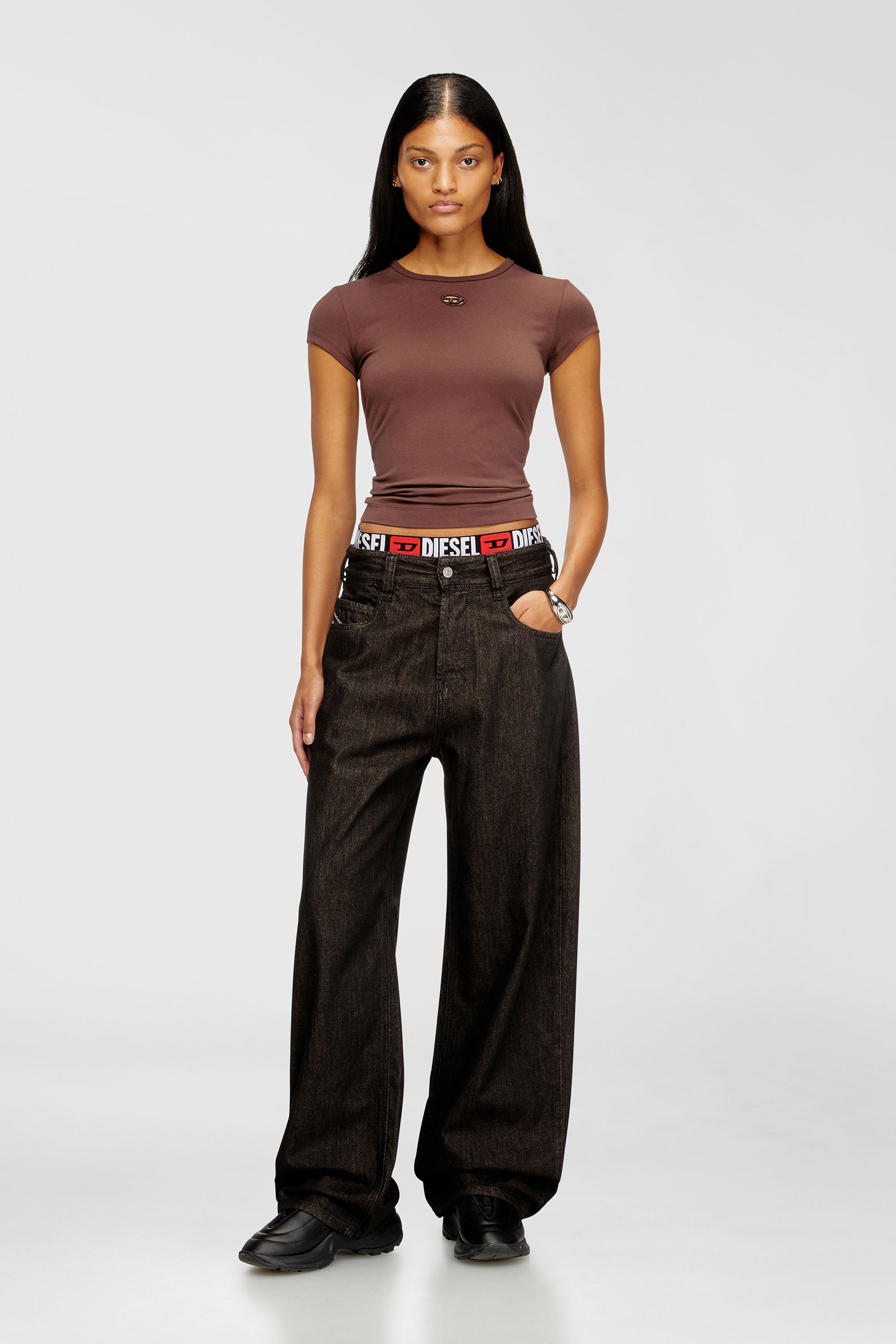 Diesel - Relaxed Jeans 1997 D-Enim-M 09N25 Mixte, Noir/Gris fonc&eacute; - Image 1