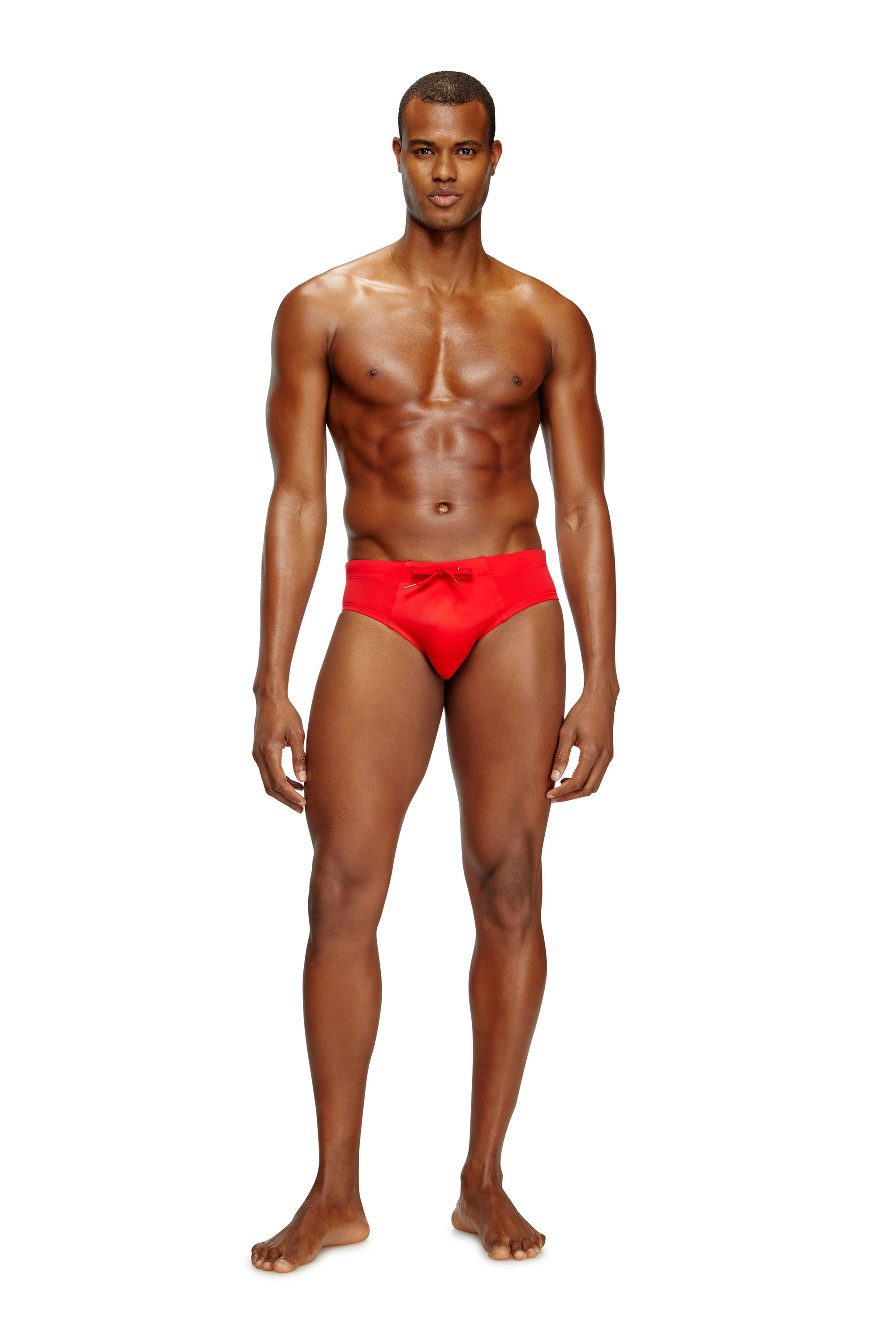 Diesel - ALFIE-D-CORE, Slip de bain avec logo &agrave; l'arri&egrave;re Homme in Rouge - 1