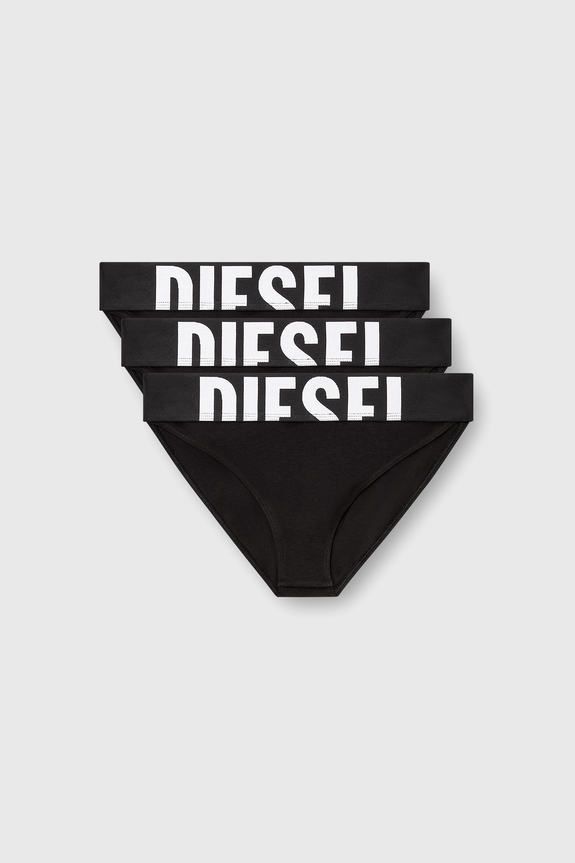 Diesel - LOLA-D-POP-3PACK, Lot de trois culottes avec logo d&eacute;coup&eacute; Femme in Noir - 2