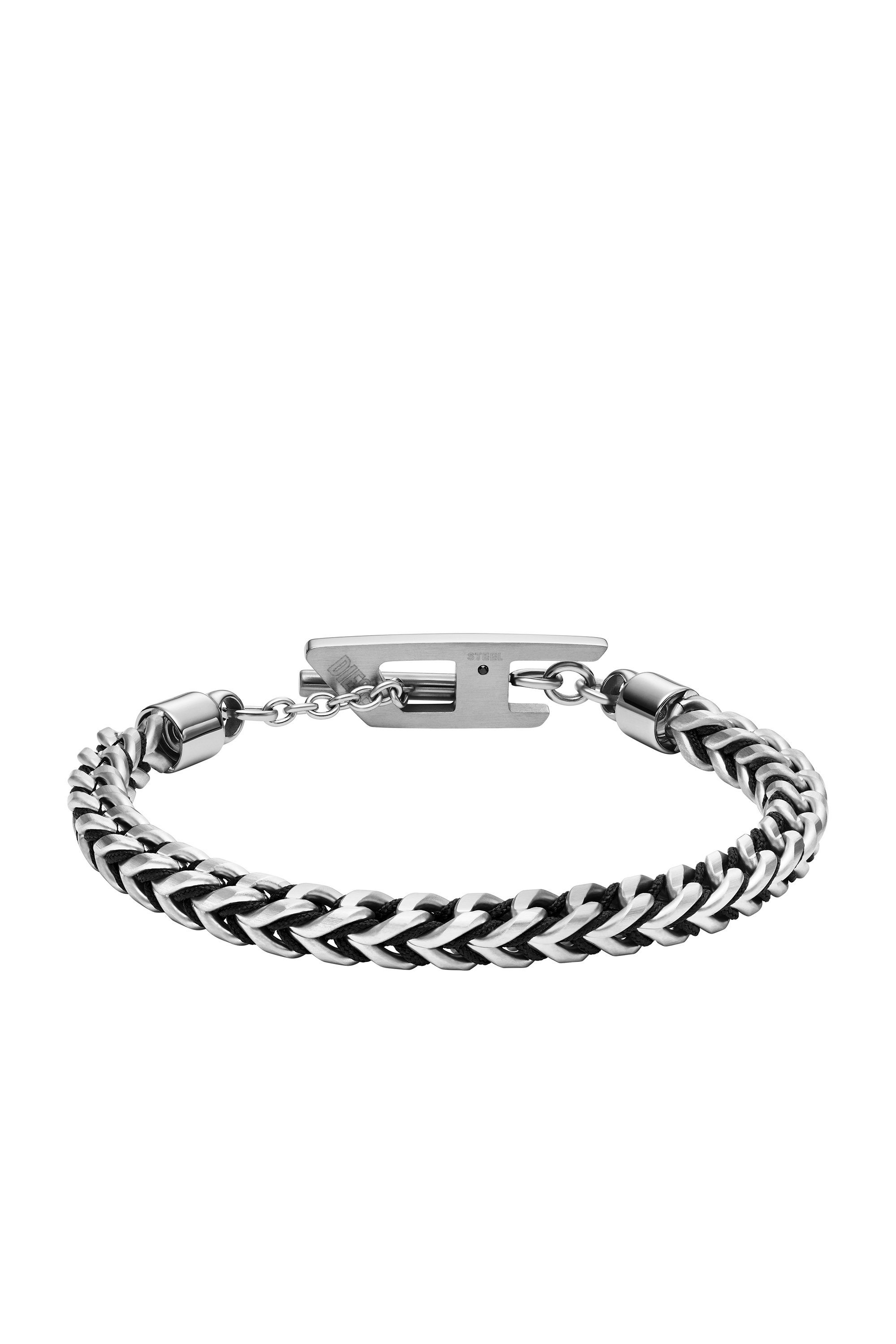 Diesel - DX1540040, Bracelet chaîne tressé en acier inoxydable Mixte in Gris argenté - 2