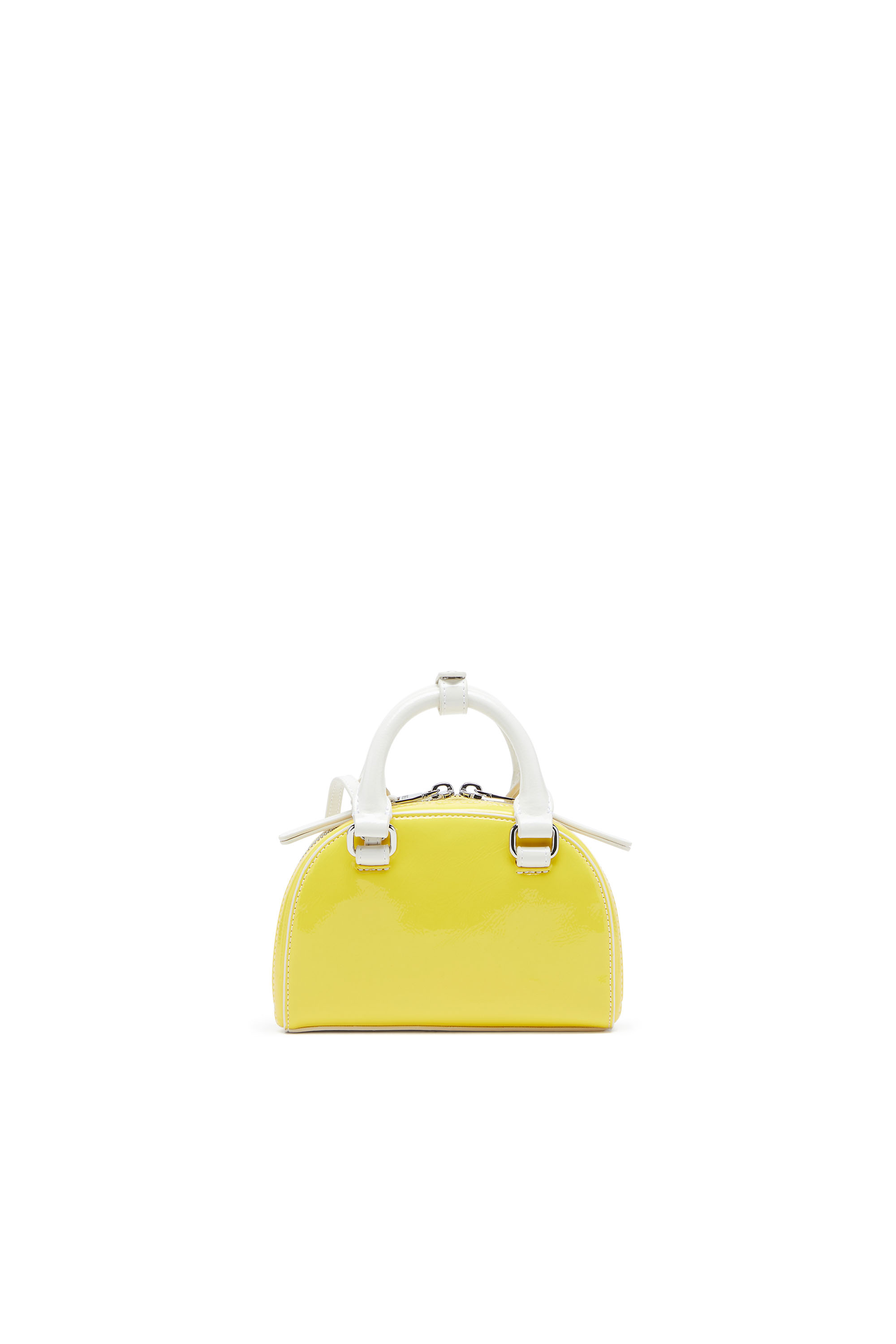 Diesel - 1DR DOME CROSSBODY XS, 1DR Dome-Slim sac bowling avec effet naplak Femme in Jaune - 3
