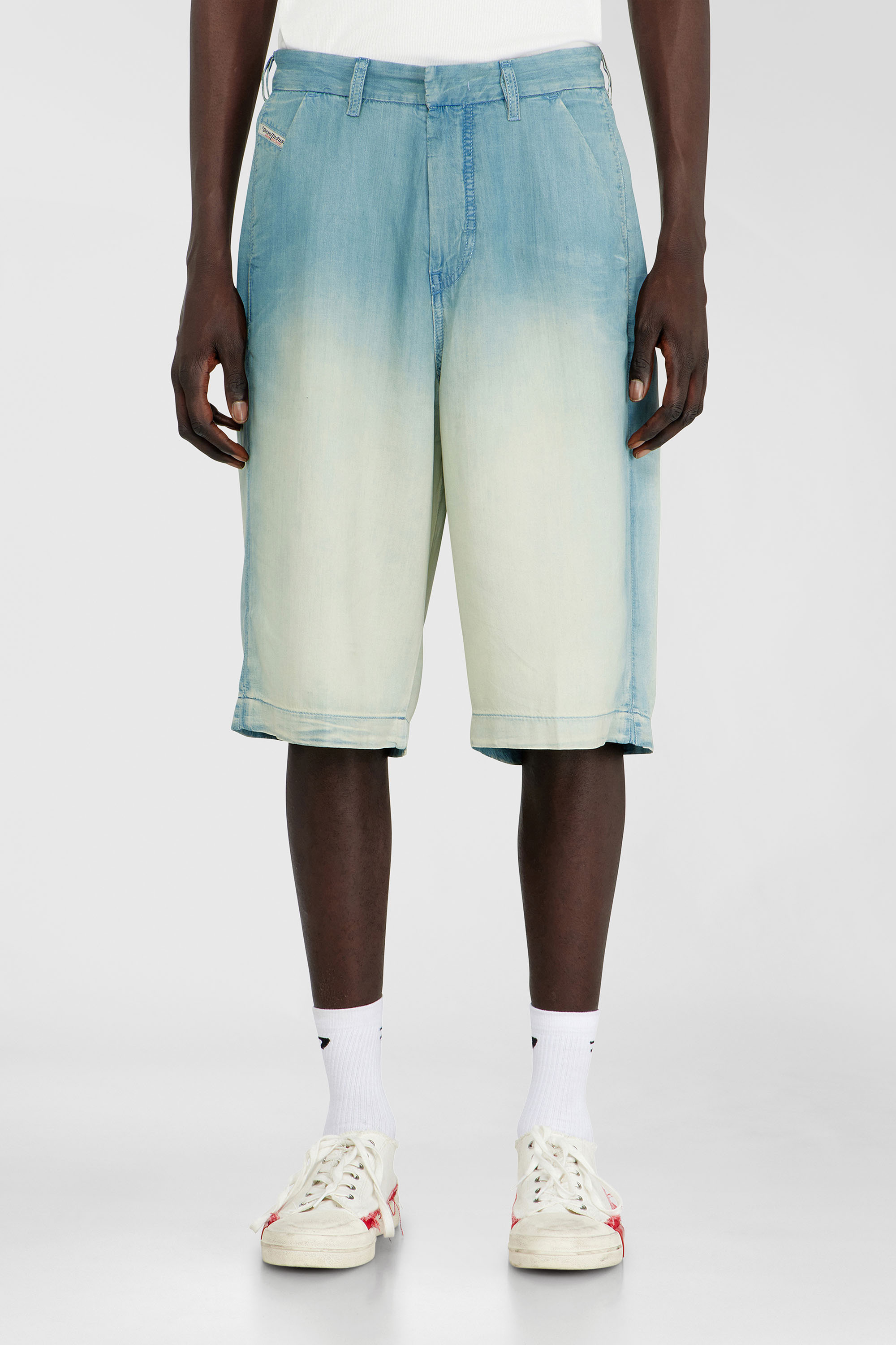 Diesel - D-TYLOR-SHORT-S, Short en denim fluid surteint Homme in Bleu - 3