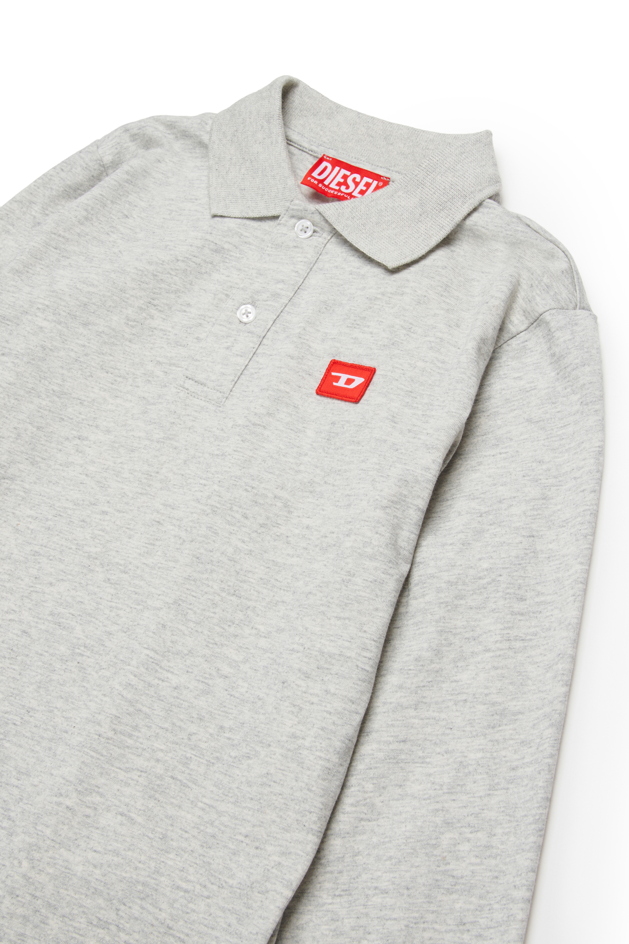 Diesel - TAKAO, Polo en coton avec logo Homme in Gris - 3