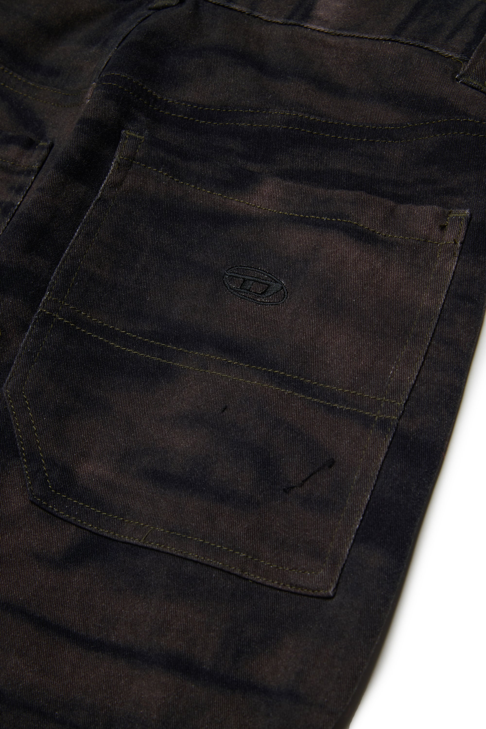 Diesel - PJAKE, Pantalon en coton stretch effet chin&eacute; Homme in Vert - 4
