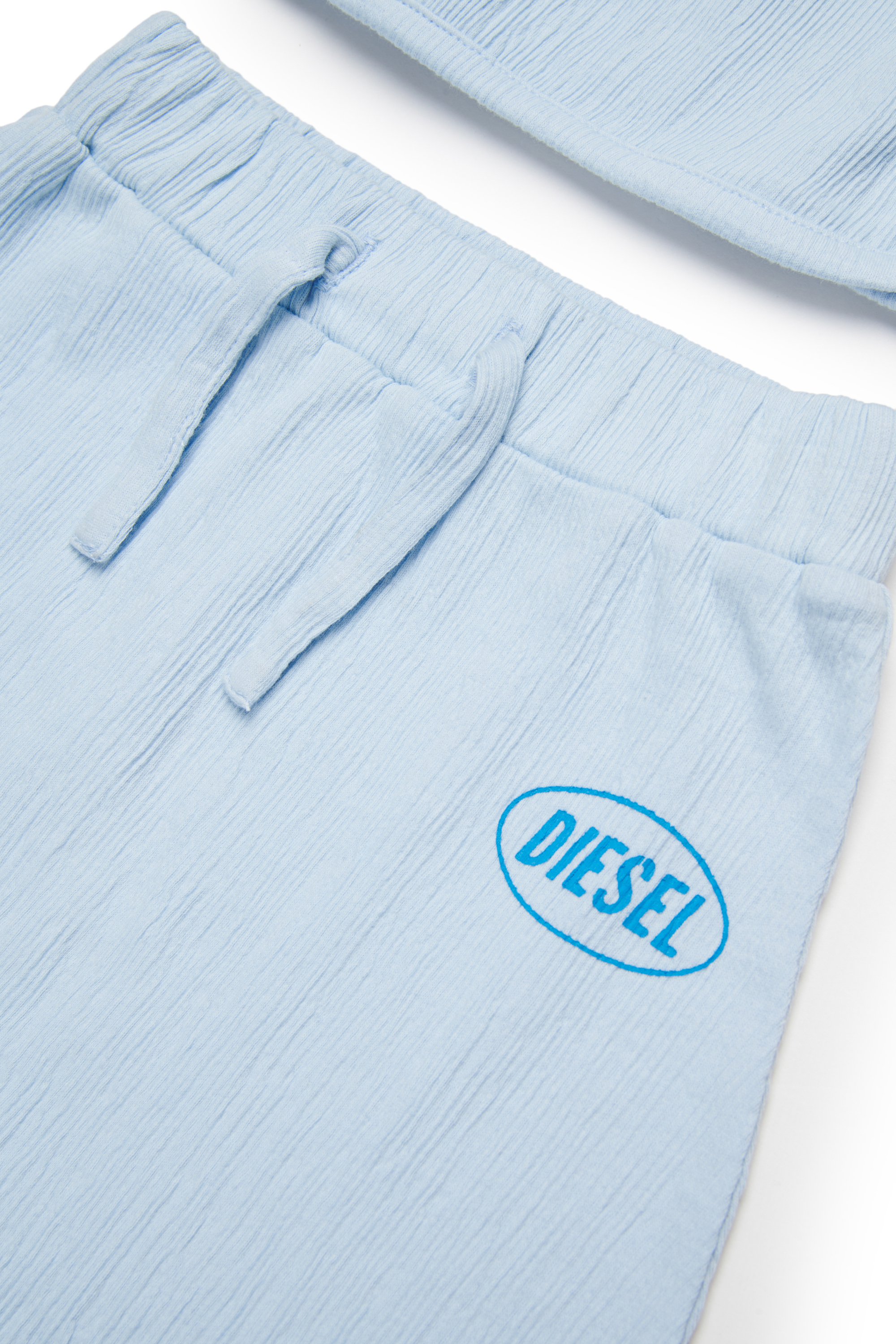 Diesel - STSIDE-NB-SET, Ensemble combinaison en coton textur&eacute; Mixte in Bleu - 4