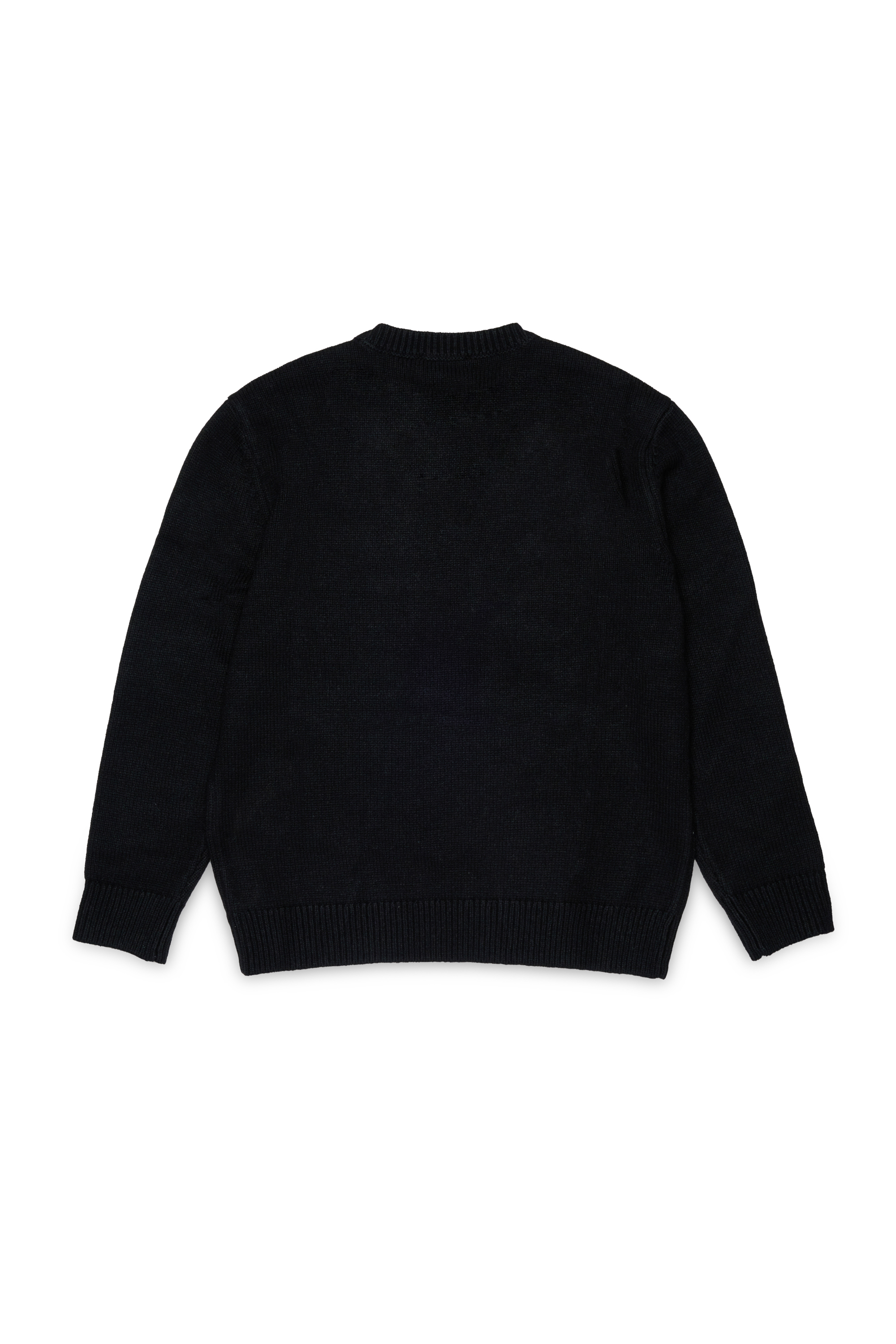 Diesel - KLEDI OVER, Pull ras-du-cou en laine mélangée avec imprimé Homme in Noir - 2