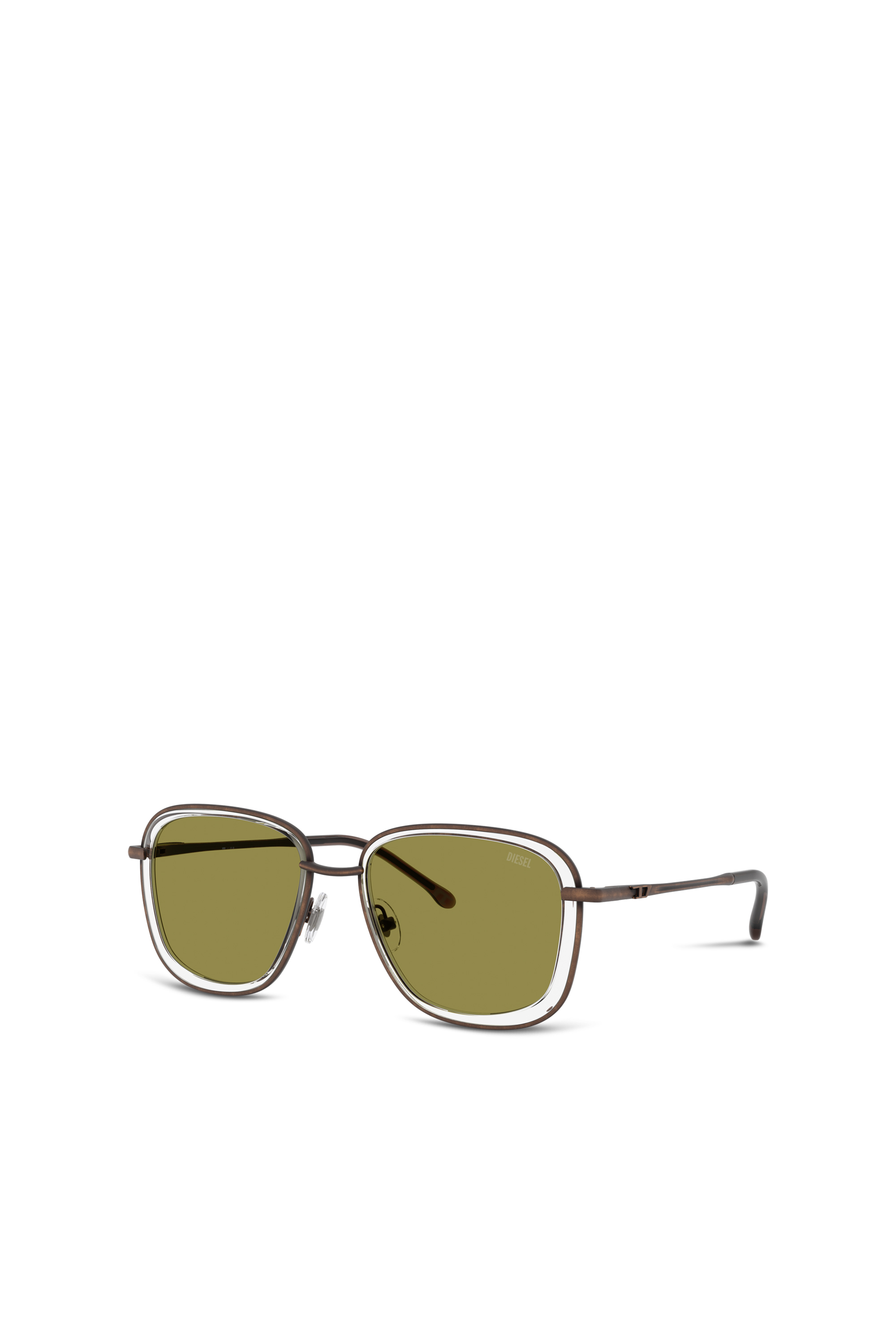 Diesel - 0DL1017, Lunettes de soleil carrées Mixte in Vert - 4