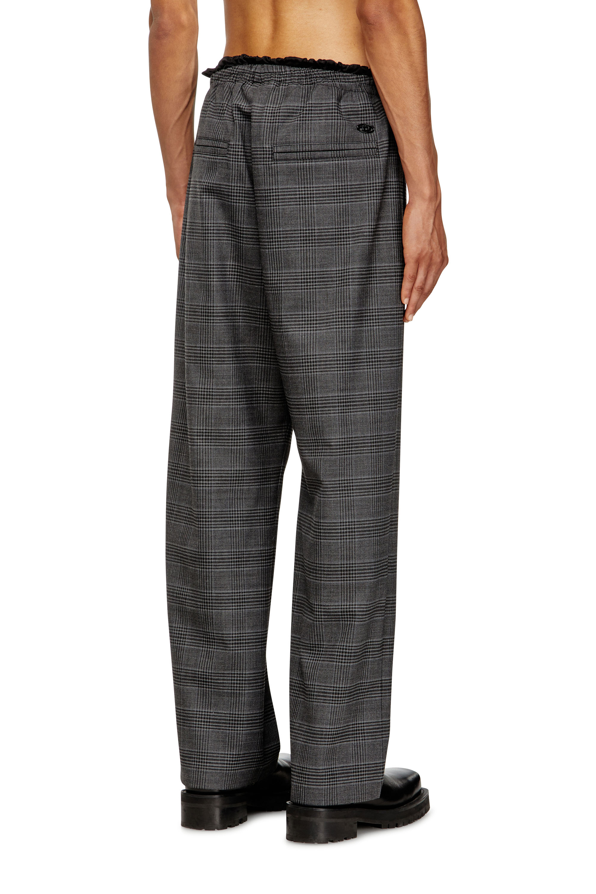 Diesel - P-TILSON, Pantalon en laine avec cordon à la taille Homme in Polychrome - 4