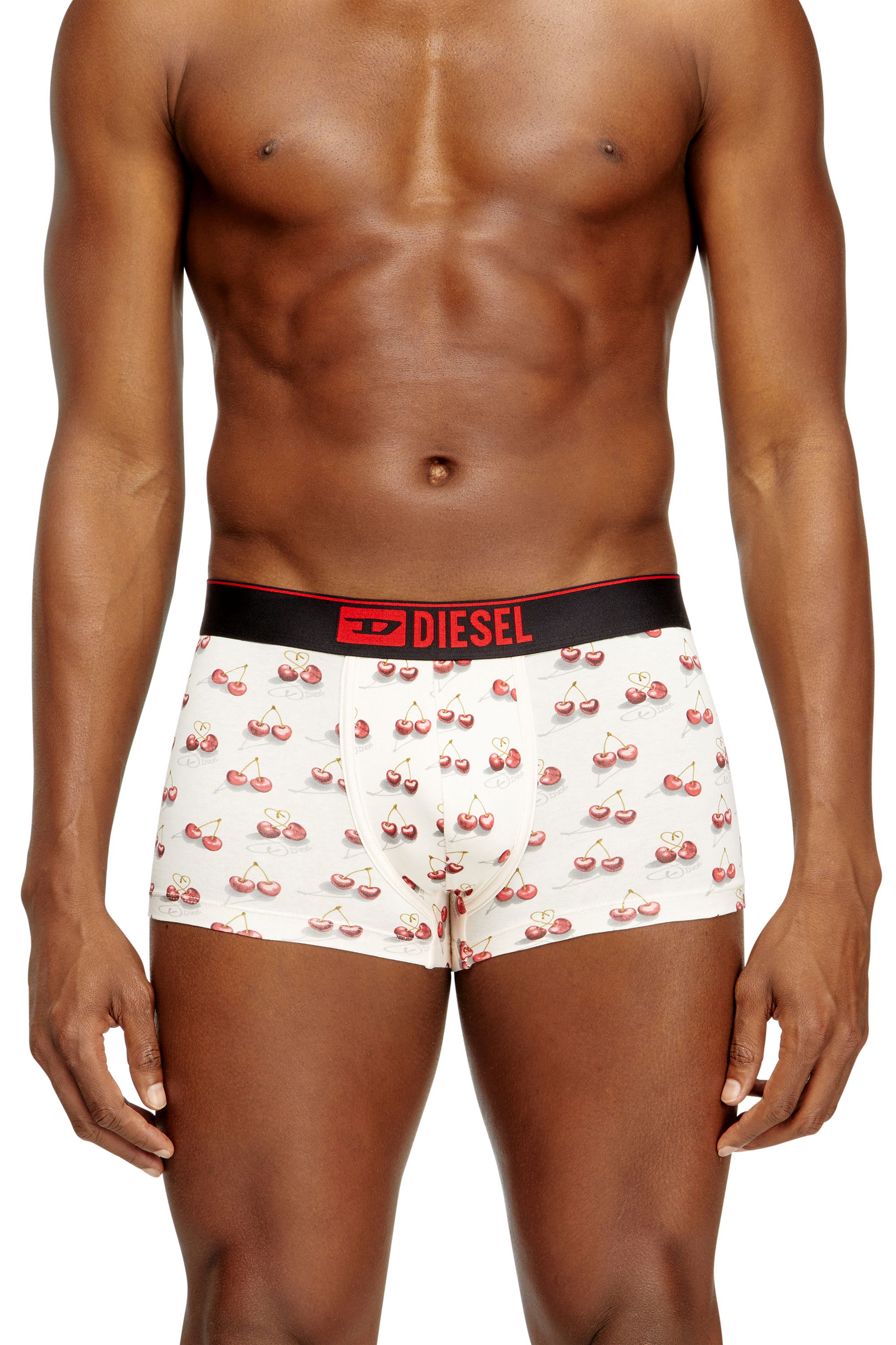 Diesel - DAMIEN-GFT-3PACK, Lot de 3 boxers imprimé cœurs et cerises Homme in Blanc - 3