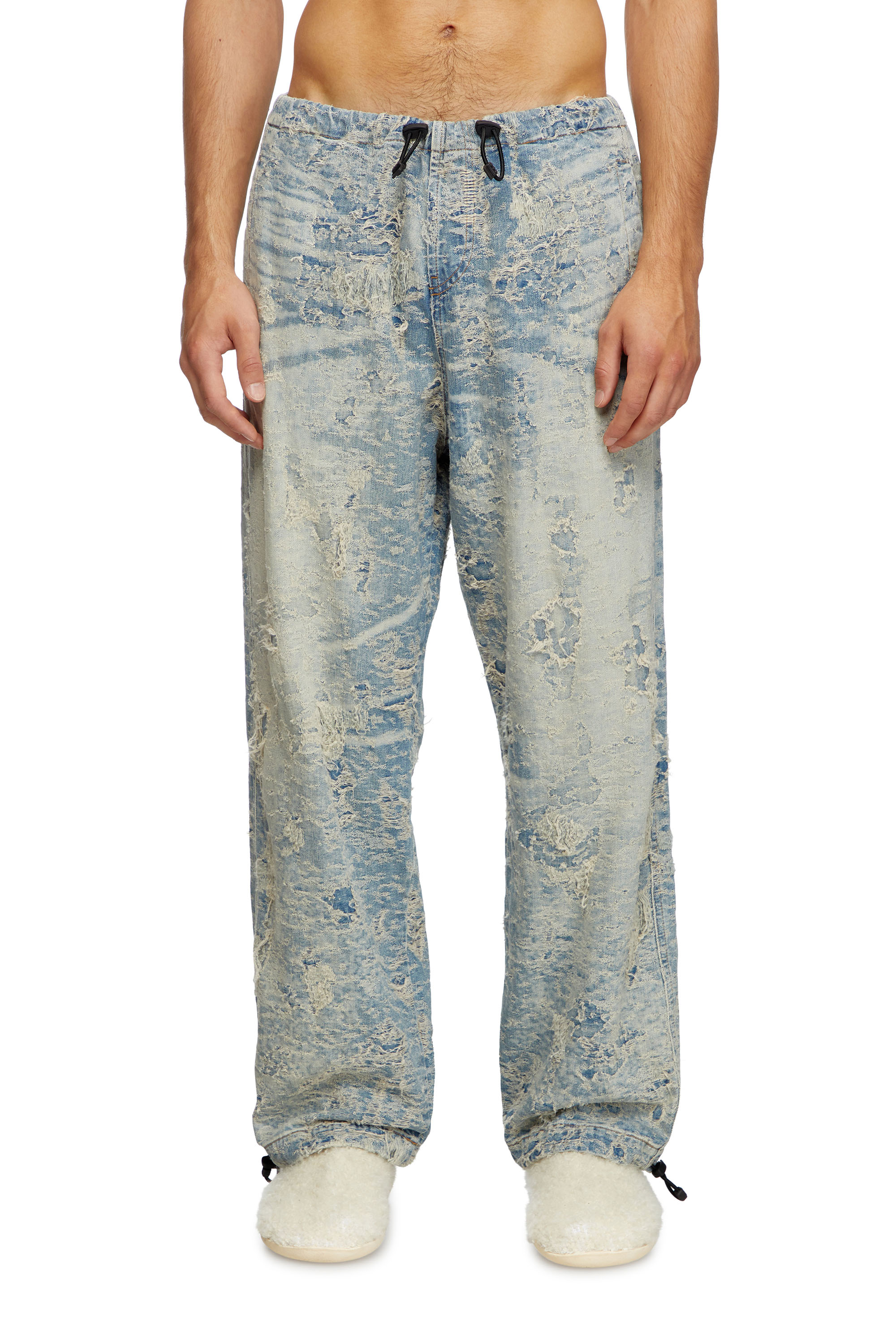 Diesel - Relaxed Jeans D-Martial 007Z7 Mixte, Bleu Clair - Image 1