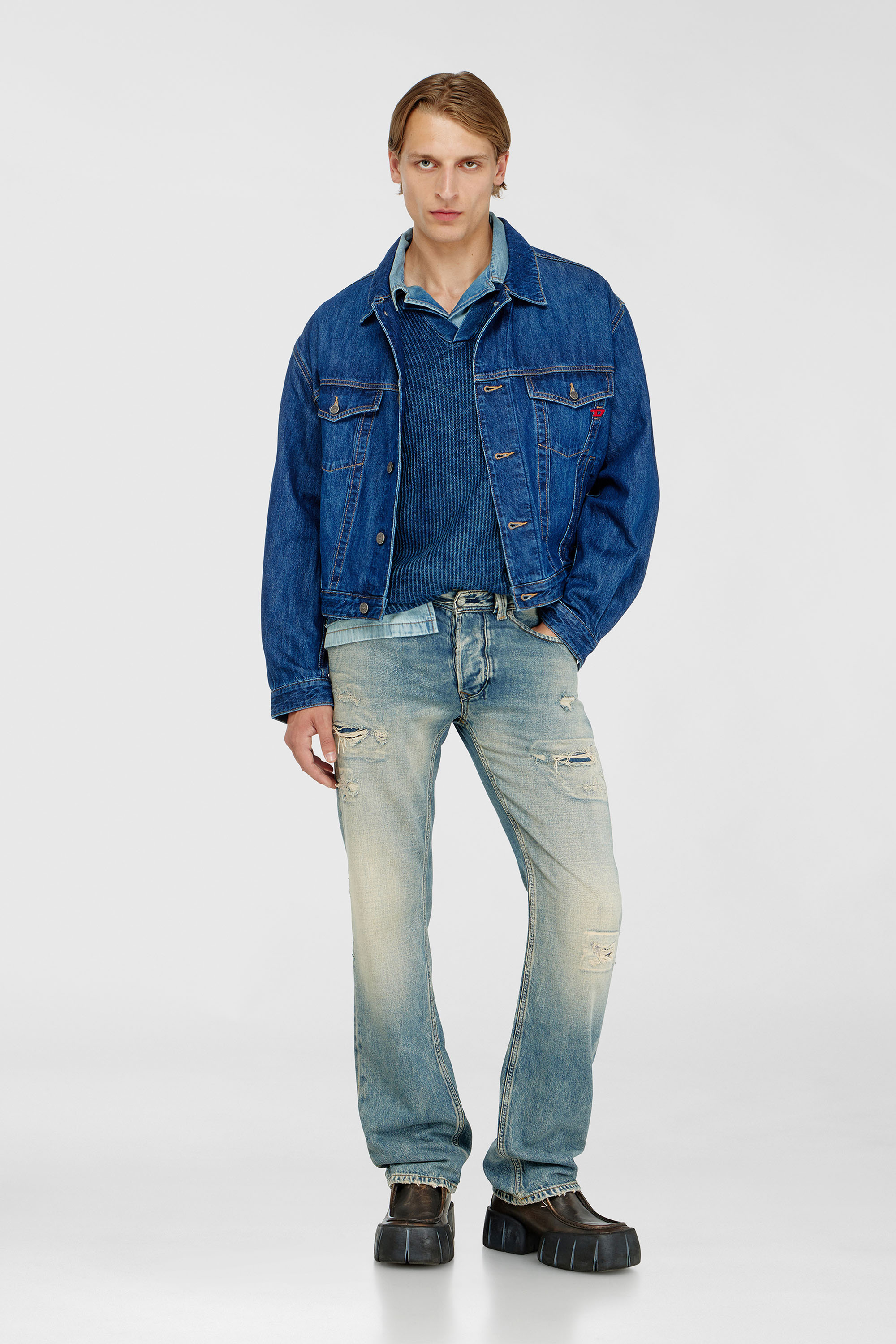 Diesel - Regular Jeans 1985 Larkee 09P62 Homme, Bleu moyen - Image 1