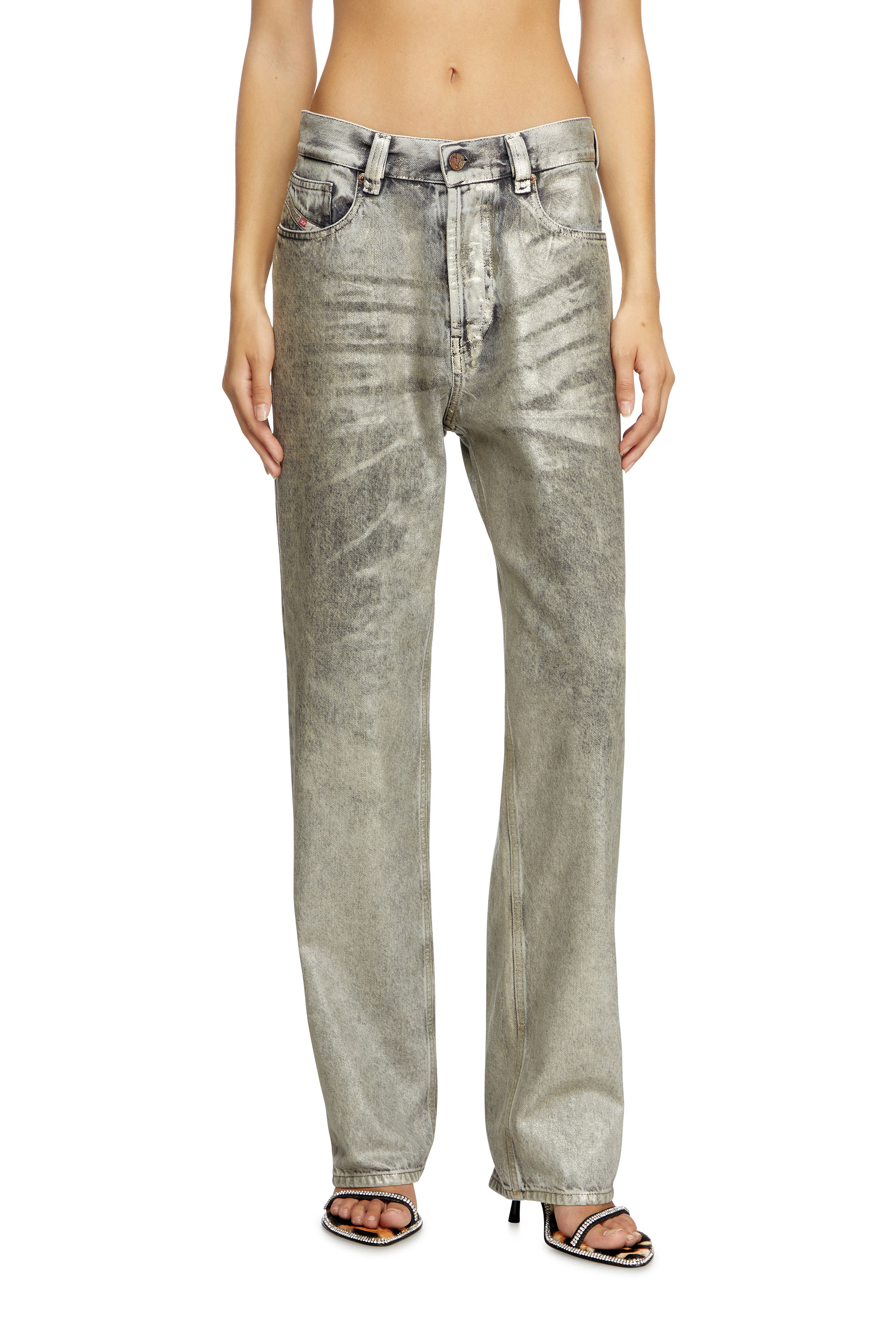 Diesel - Regular Jeans 1988 D-Ark 09L79 Femme, Gris Clair - Image 3