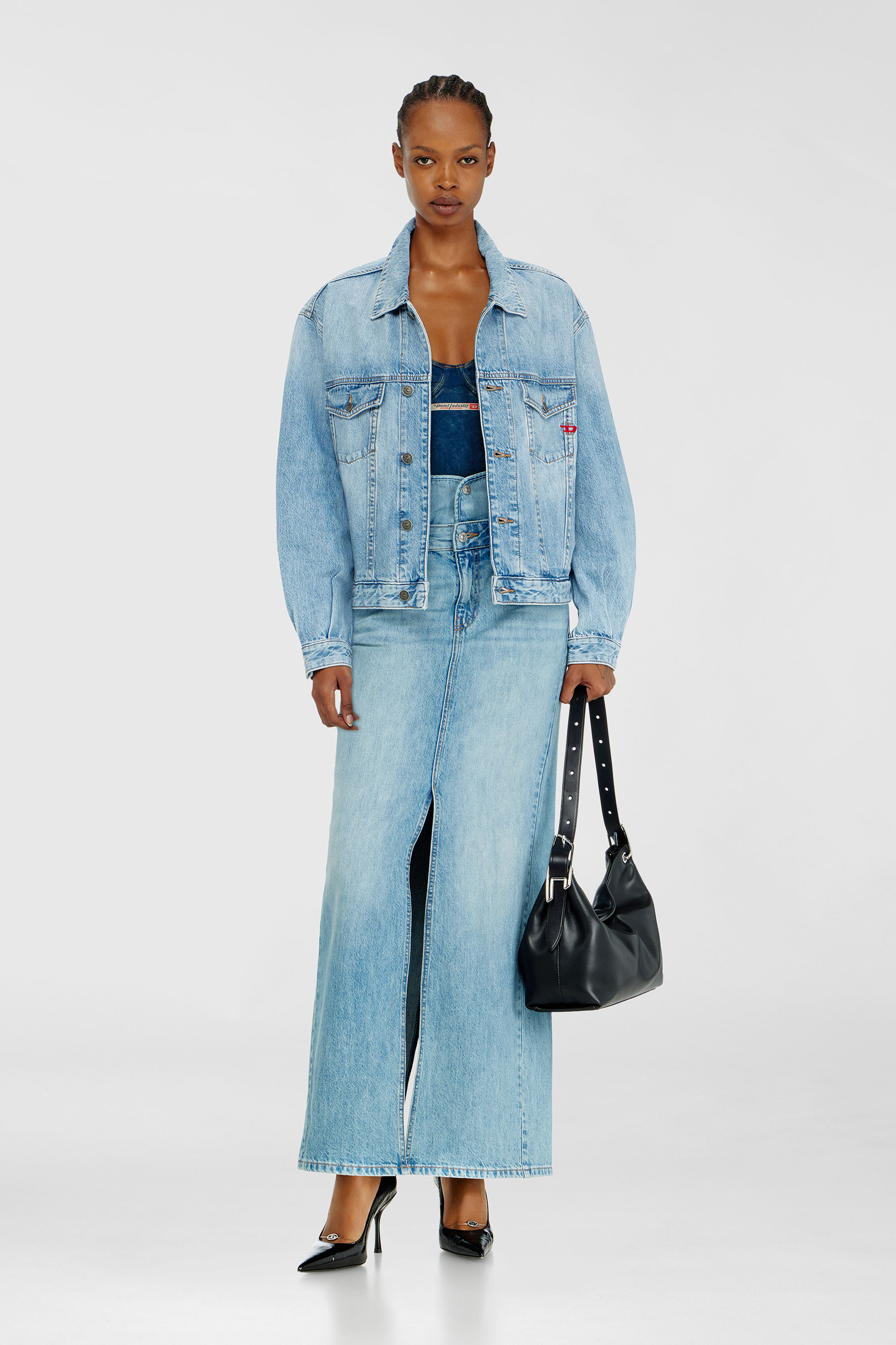 Diesel - D-RANGER, Veste trucker en denim Mixte in Bleu - 7