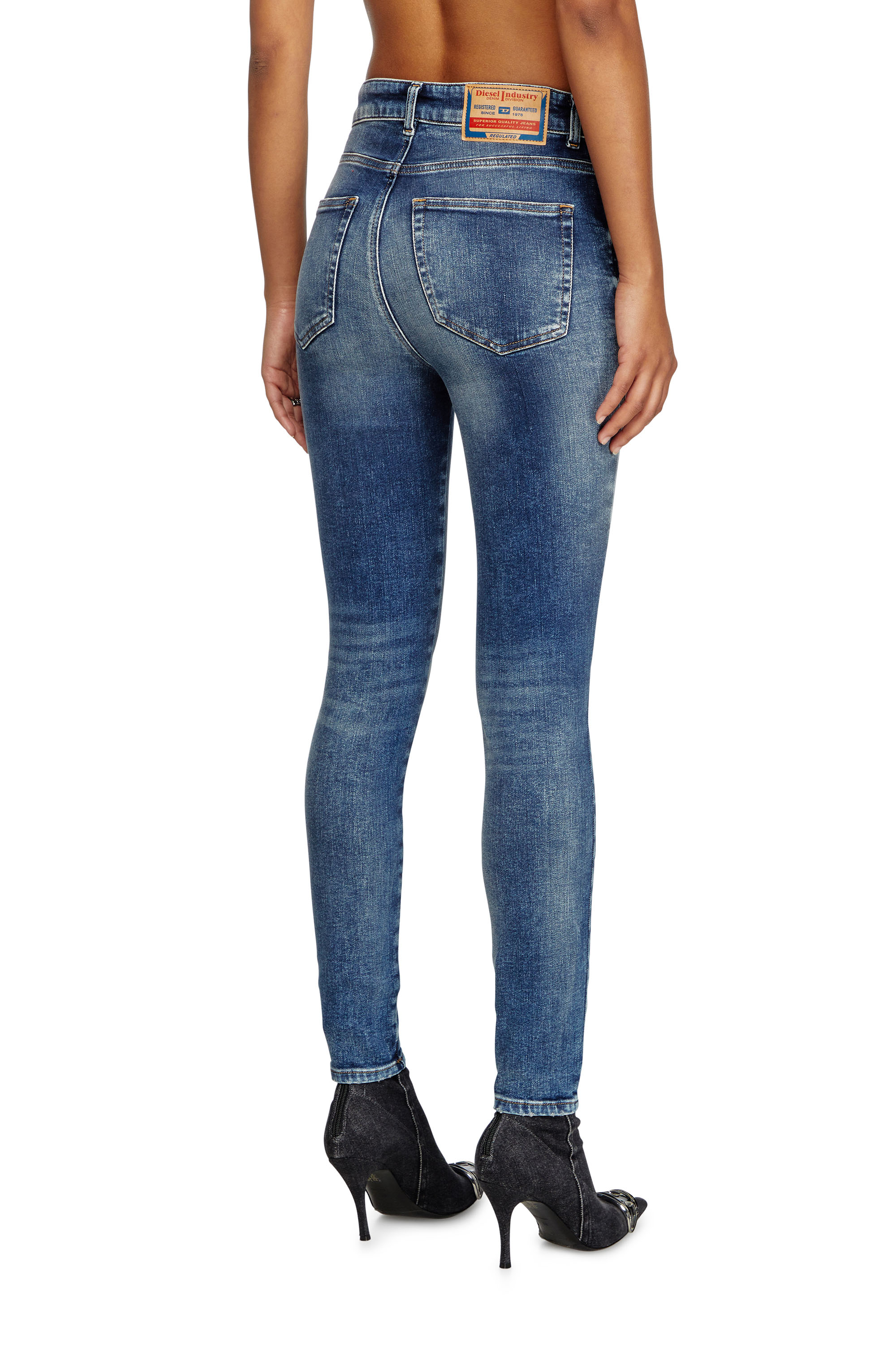 Diesel - Skinny Jeans 1984 Slandy-High 007Y9 Femme, Bleu moyen - Image 4