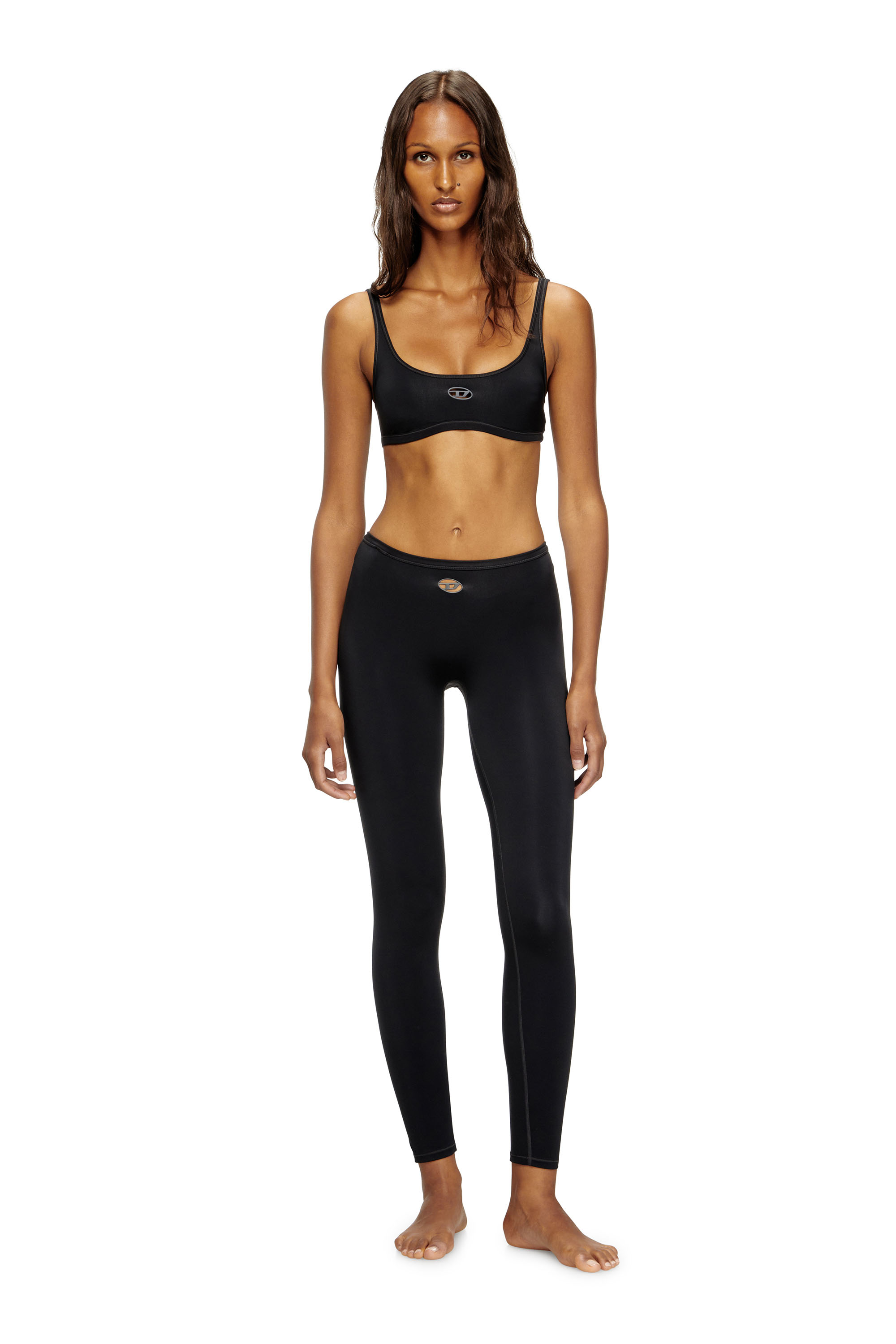 Diesel - CHELSEA-UTLT, Brassière de sport avec cut-out à logo Femme in Noir - 1