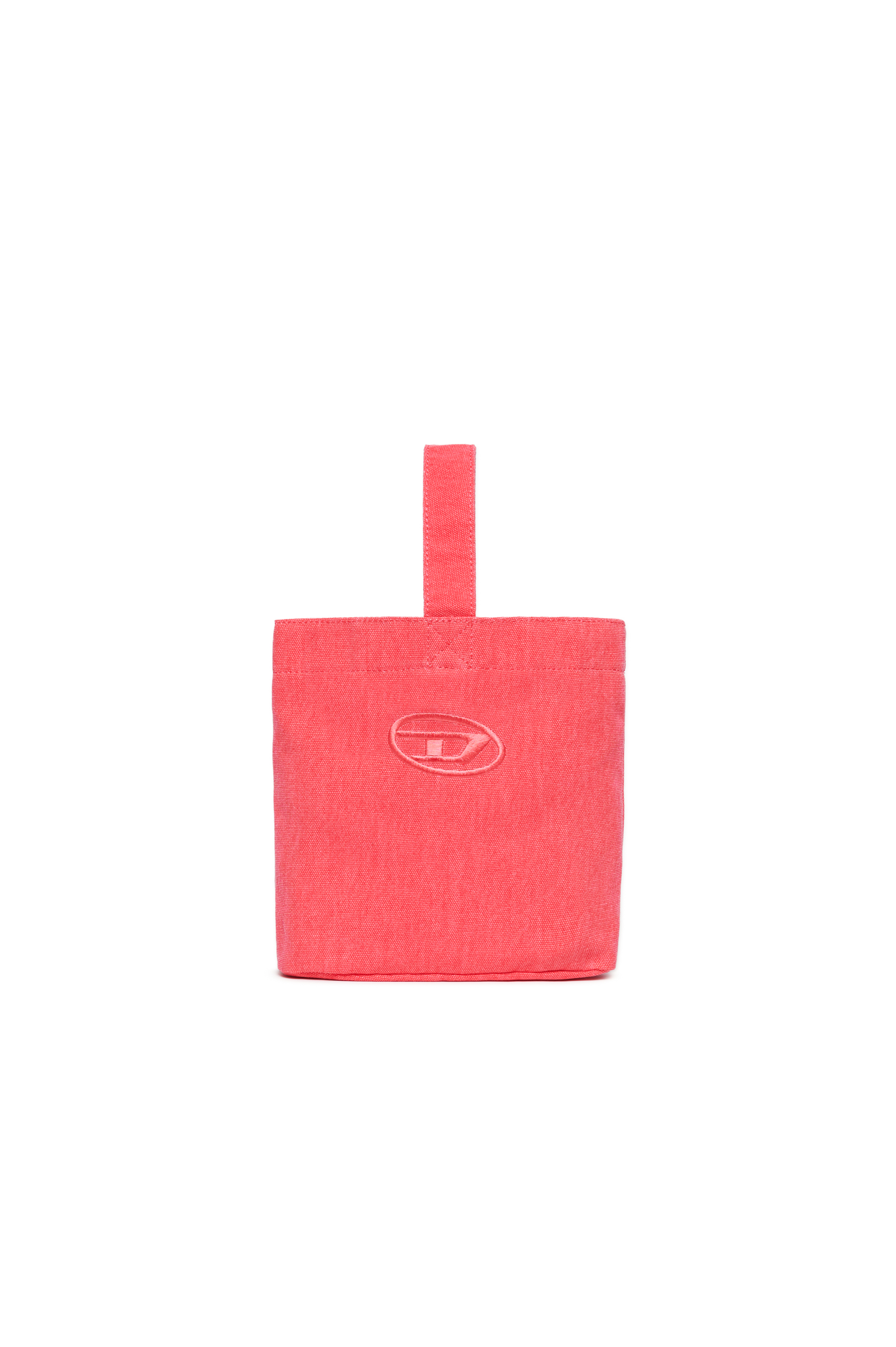 Diesel - WMATTIS, Sac seau en toile avec broderie Oval D Femme in Rose - 1