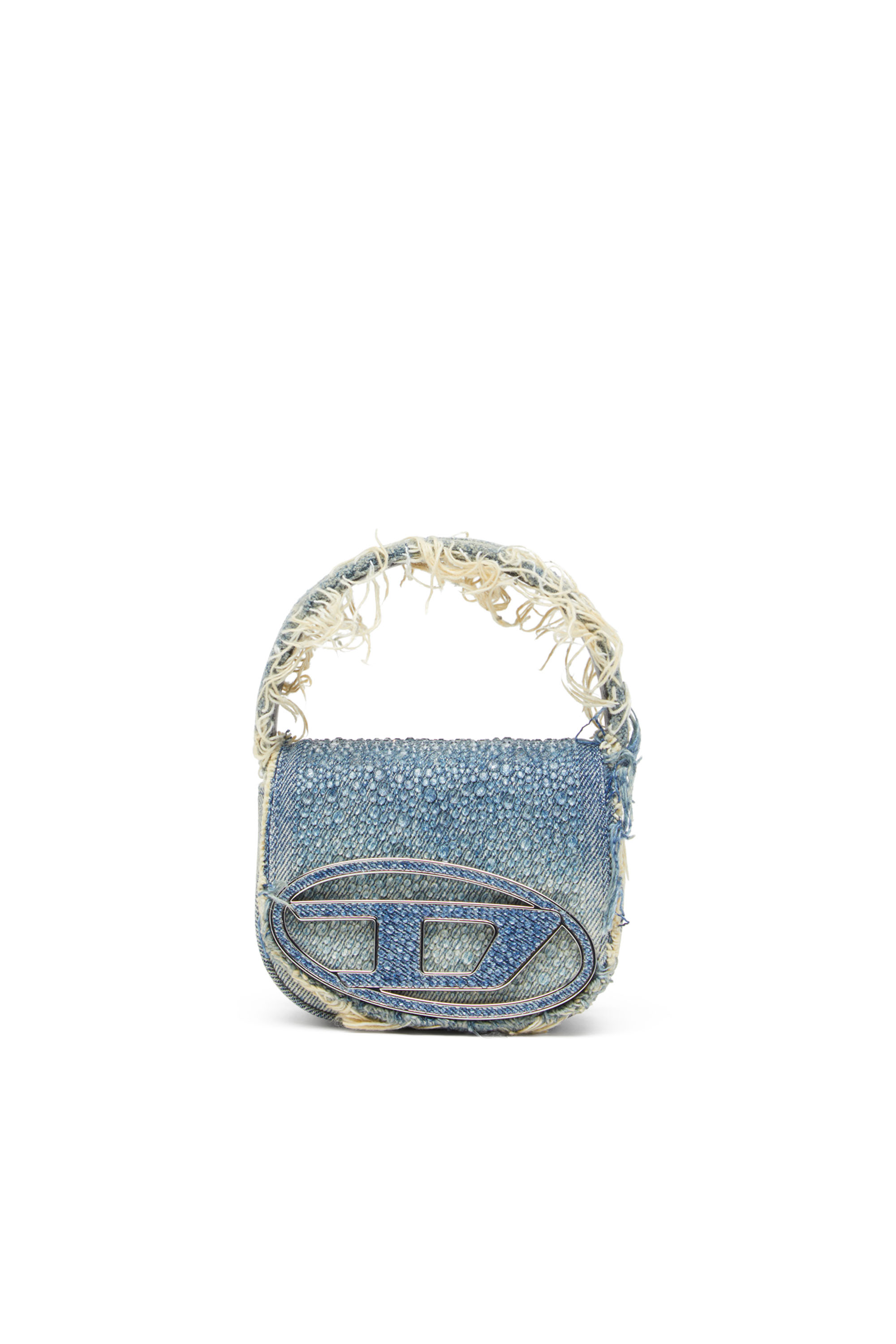 Diesel - 1DR XS, 1DR XS-Mini sac iconique en denim et cristaux Femme in Bleu - 2