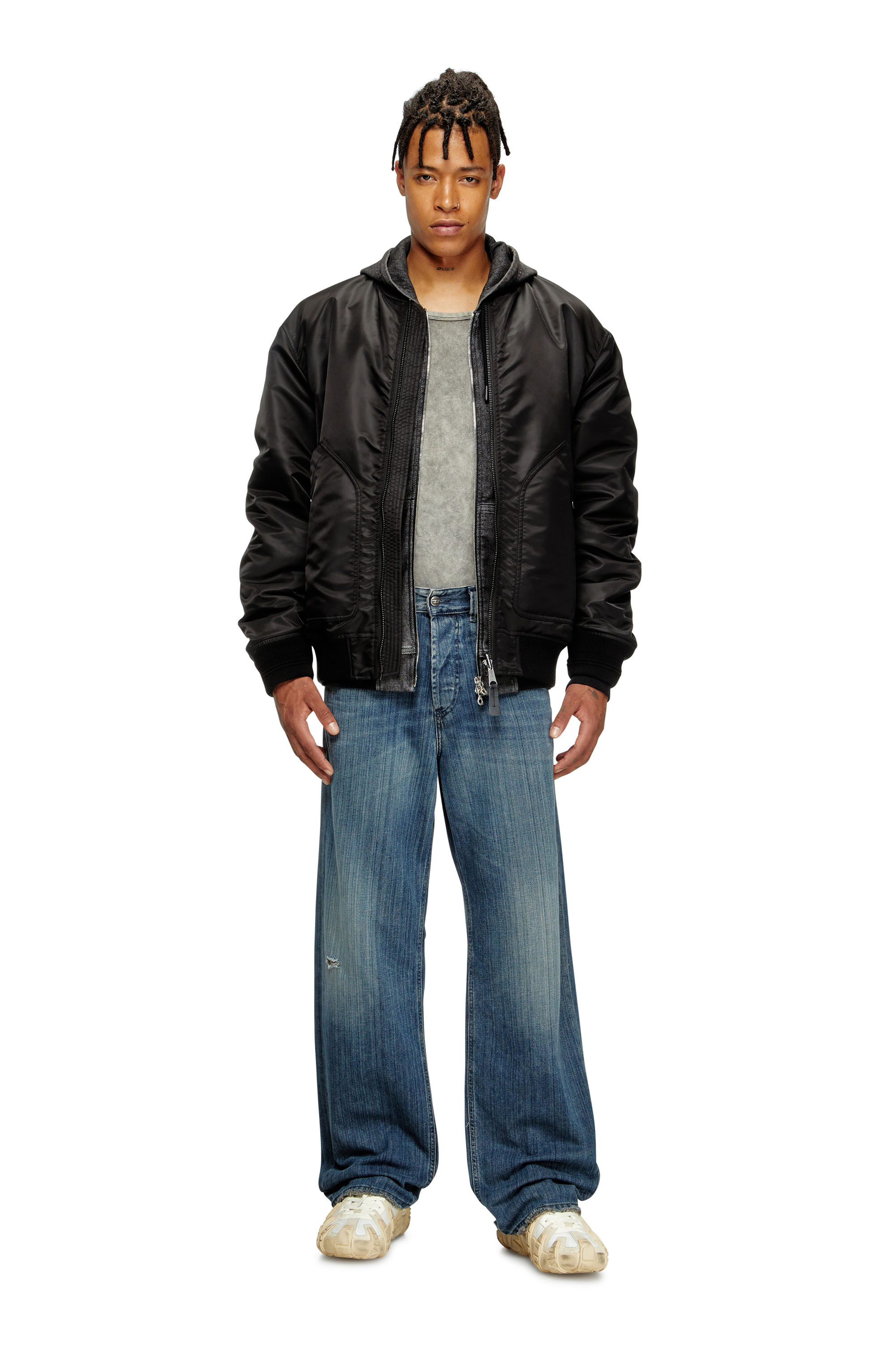 Diesel - Relaxed Jeans 2001 D-Macro 09M09 Homme, Bleu Foncé - Image 1