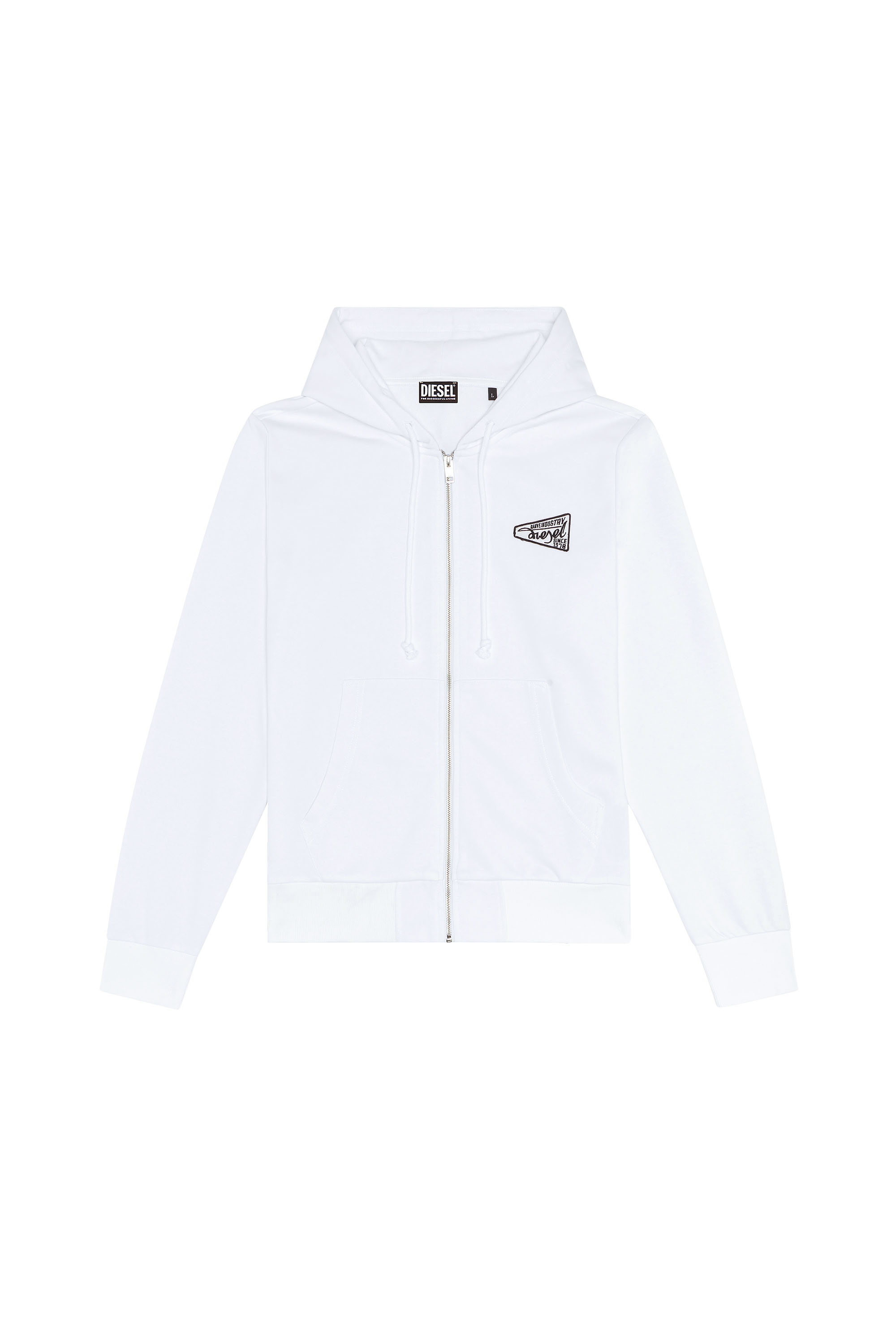 Diesel - S-GINN-HOOD-ZIP-K8, White - Image 3