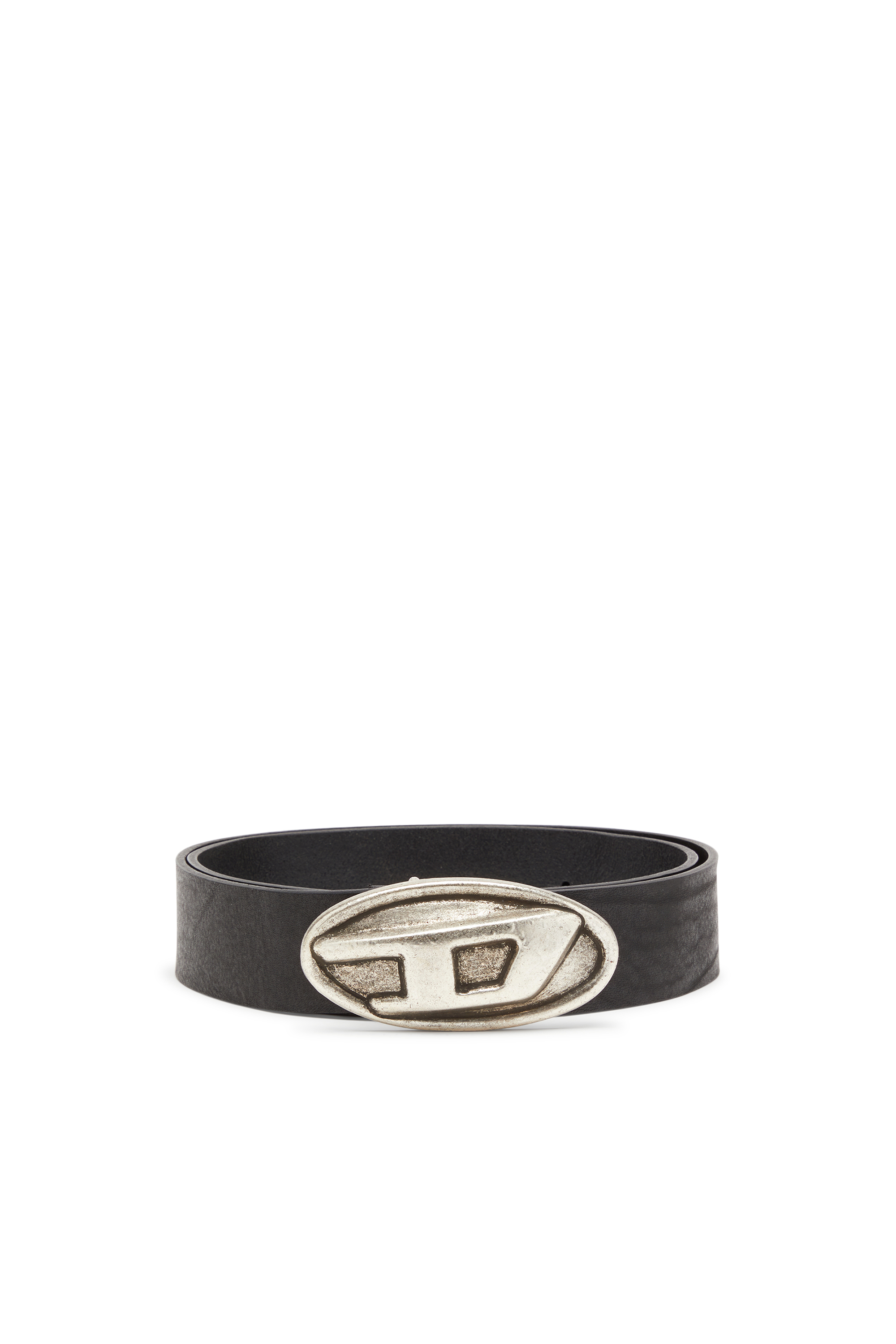 Diesel - B-DOUBLE D, Man's 4 cm belt with Oval D buckle in Black - 1