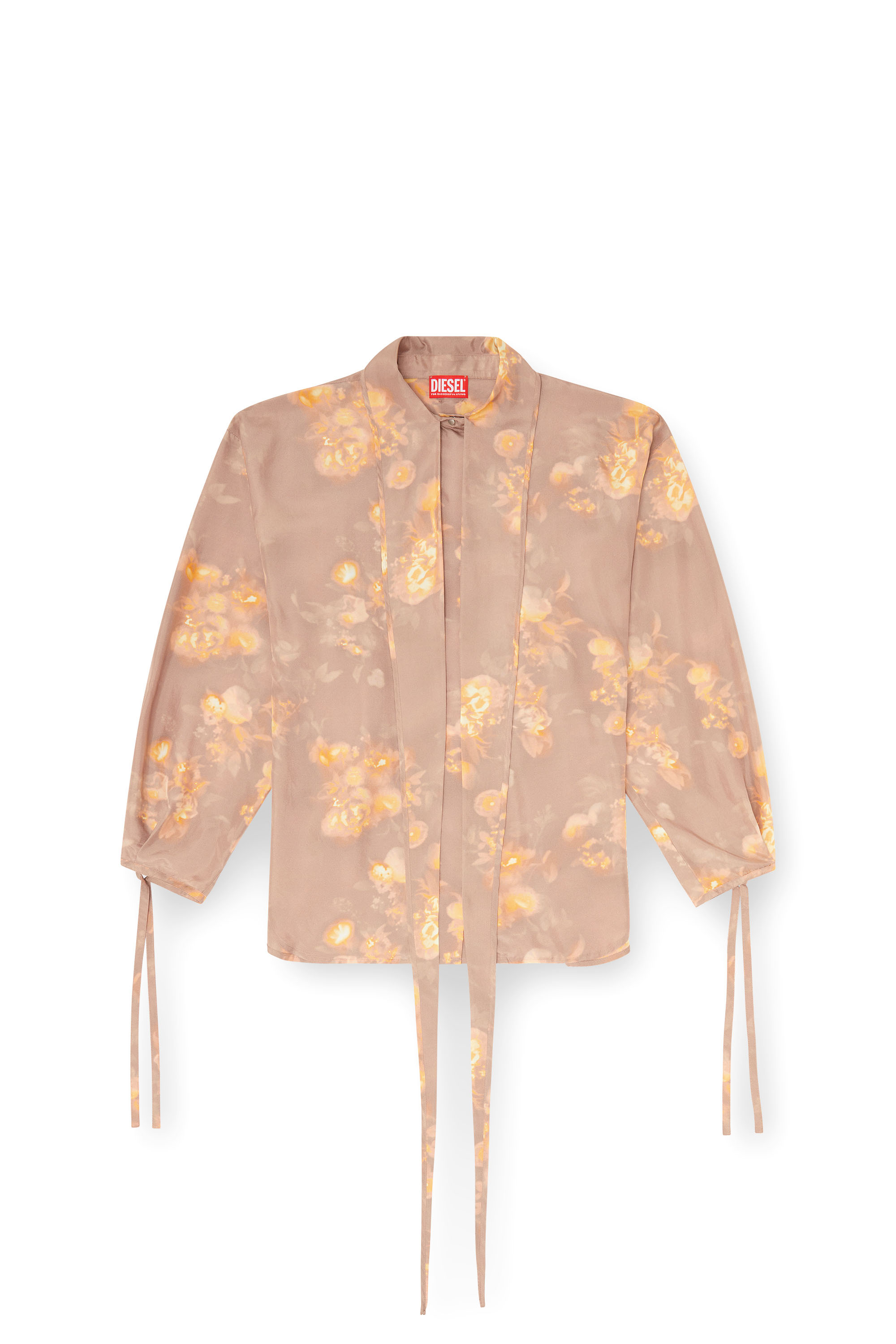 Diesel - C-ALLAS-T1, Chemise en soie habotai &agrave; motif floral Femme in ToBeDefined - 3