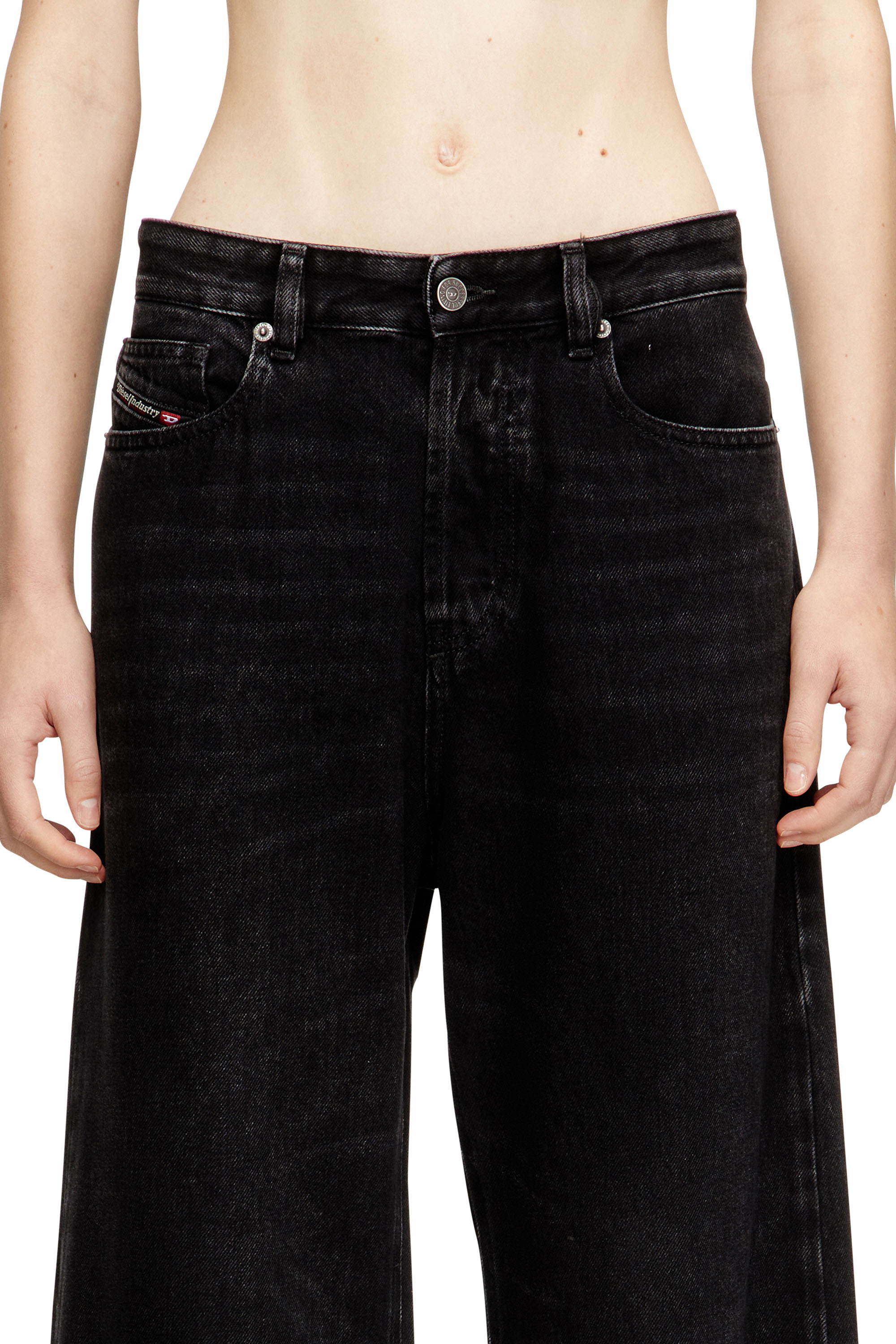Diesel - Relaxed Jeans 1996 D-Sire 09P09 Mixte, Noir/Gris fonc&eacute; - Image 4